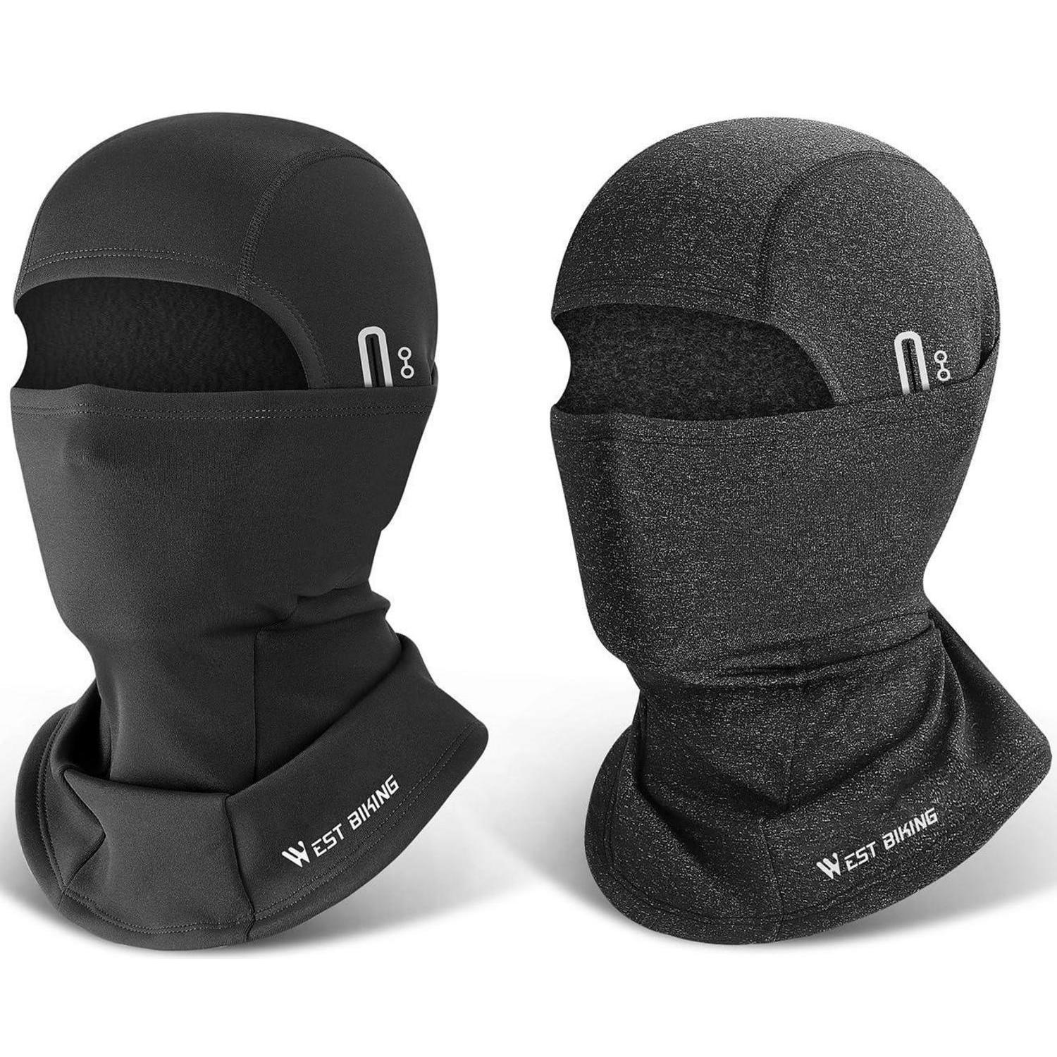 Sturmhaube Motorrad Fahrrad Balaclava Warm Winddicht Atmungsaktiv Für Herren Damen Schwarz+grau