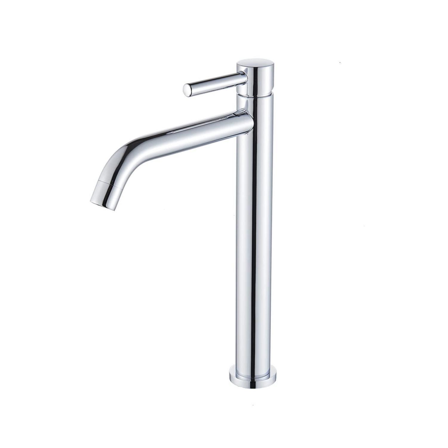 Waschtischarmatur Hoch Mit 190mm Auslaufhöhe, Einhebelmischer, Chrom, Messing, Wassersparend