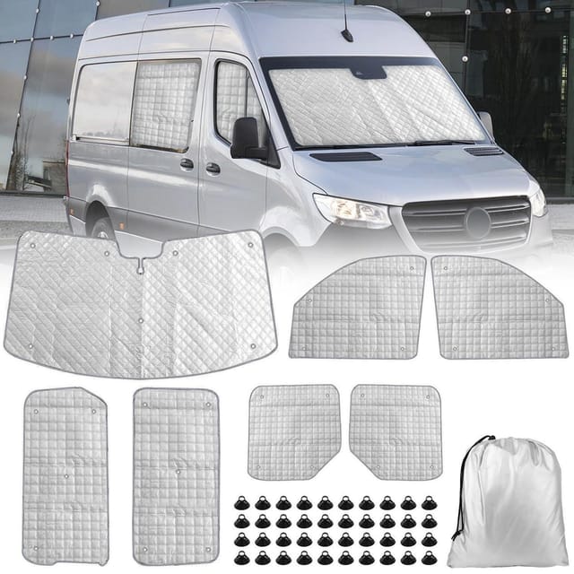 Thermomatte Fahrerhaus 7-teilig Für Mercedes Sprinter 2019-2024, Uv- & Hitzeschutz
