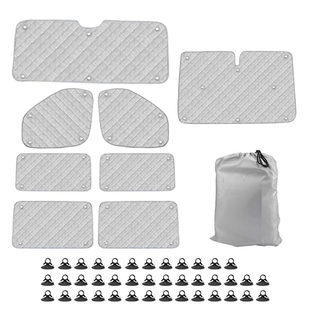 Thermomatte Fahrerhaus Für Ford Transit Custom 2012-2025, 8-teilig, Uv- & Sonnenschutz