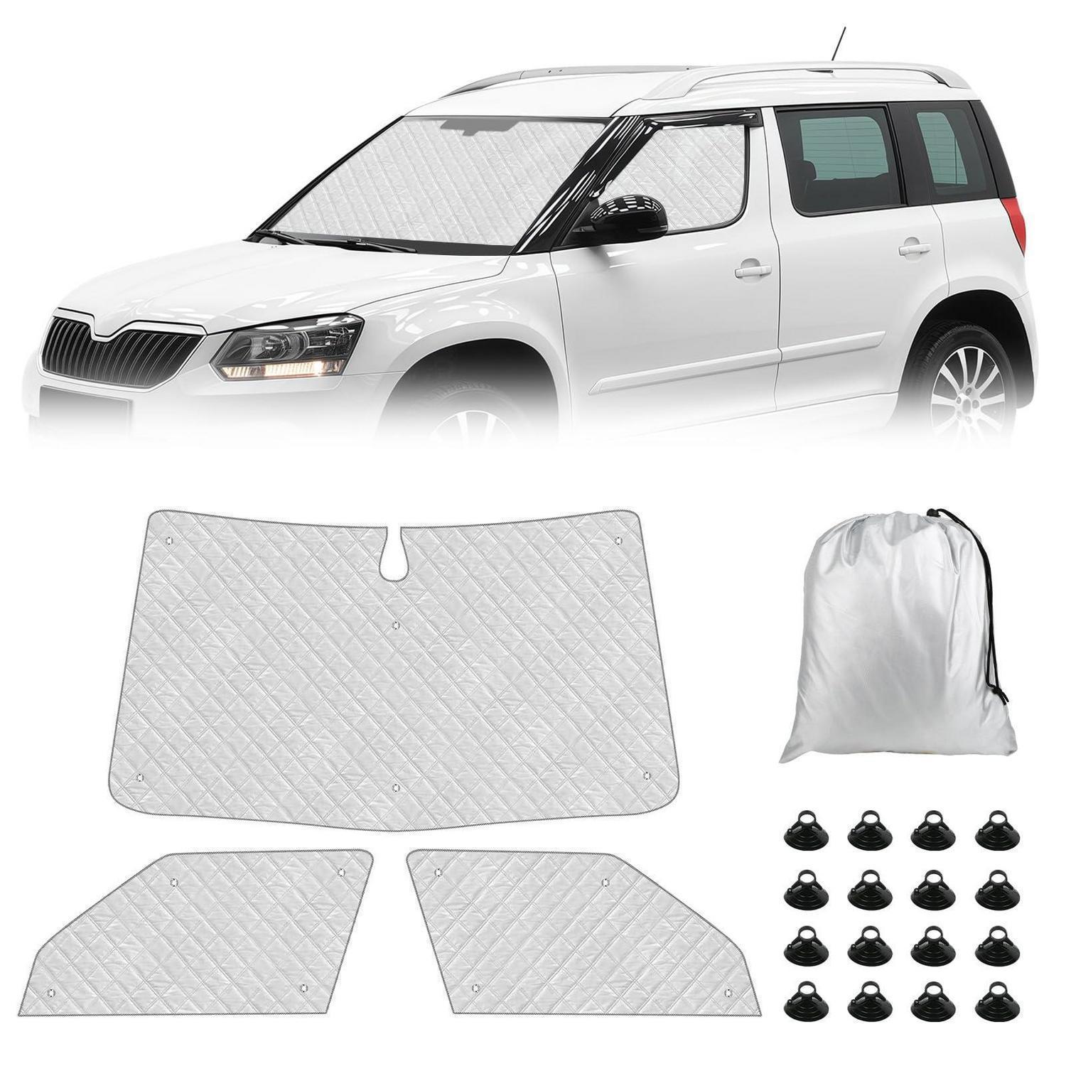 Thermomatte Fahrerhaus Für Skoda Yeti 5l 2009-2017, 3-teilig, Sonnenschutz, Isolierung