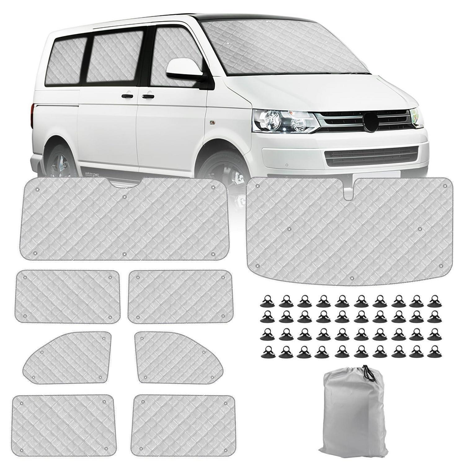 Thermomatte Fahrerhaus Für Vw T5 T6 Lwb, 8-teiliges Set, Sonnenschutz, Isolierung