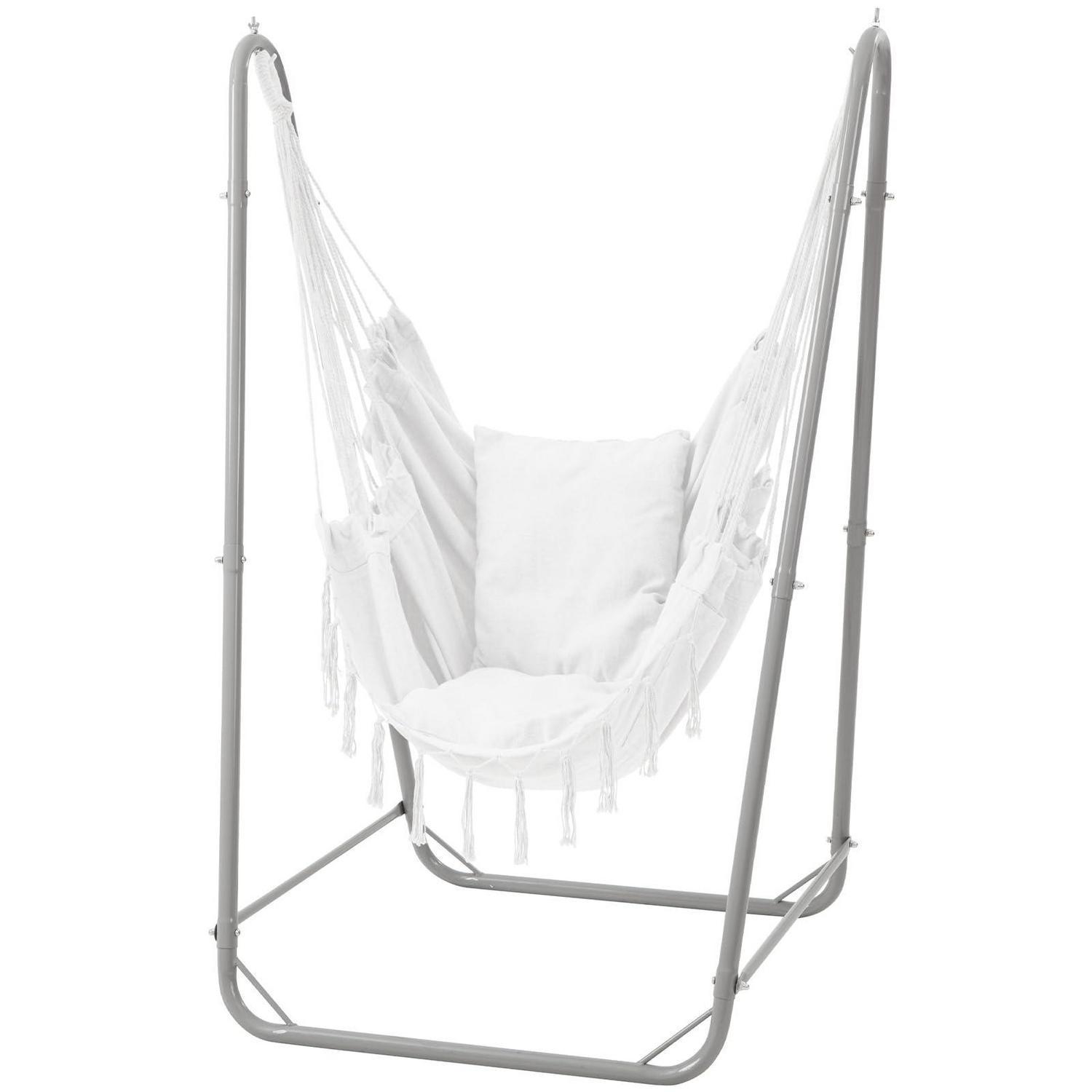U-förmiger Hängesesselständer Grau, Stahl, 100kg, Indoor/outdoor