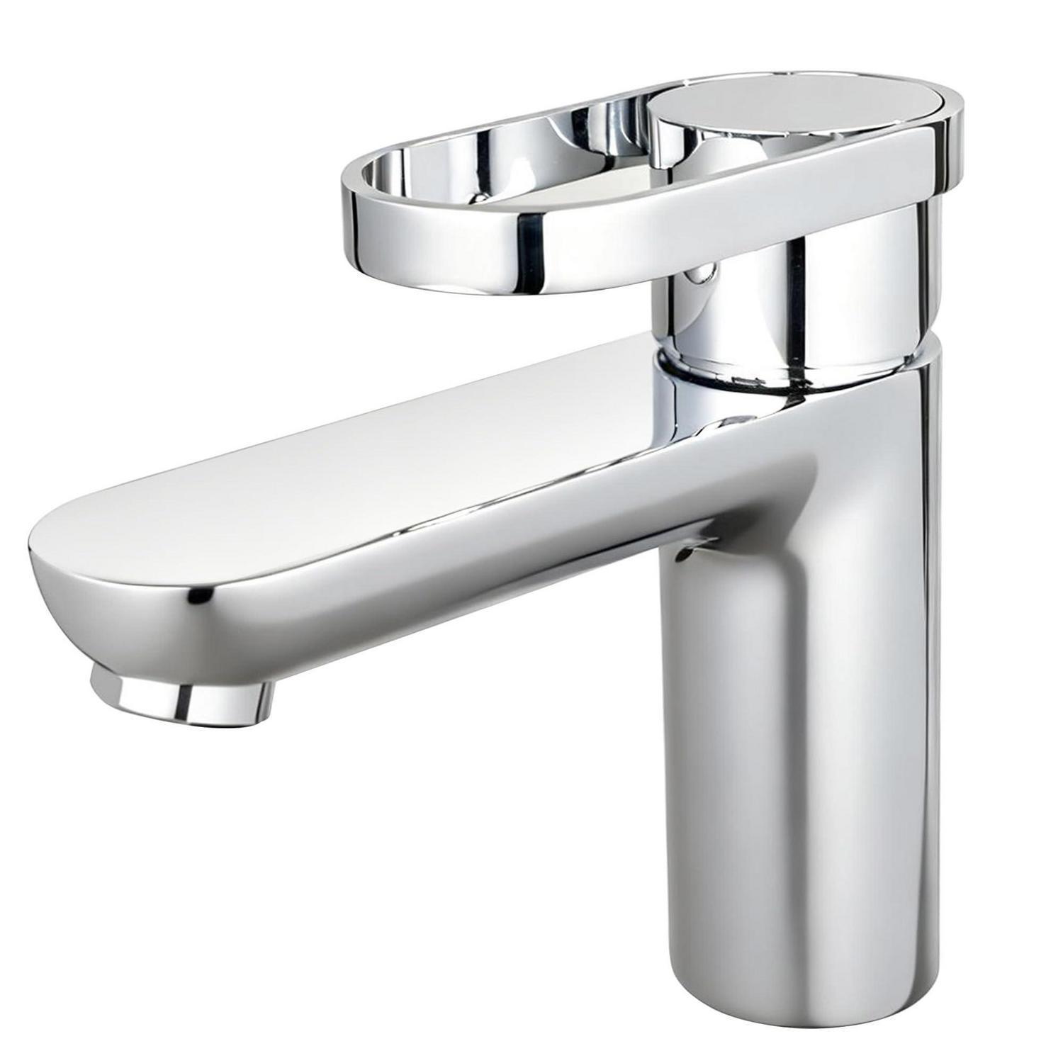 Einhebelmischer Bad Chrom, Wassersparend, Messing, G3/8, Auslaufhöhe 83mm