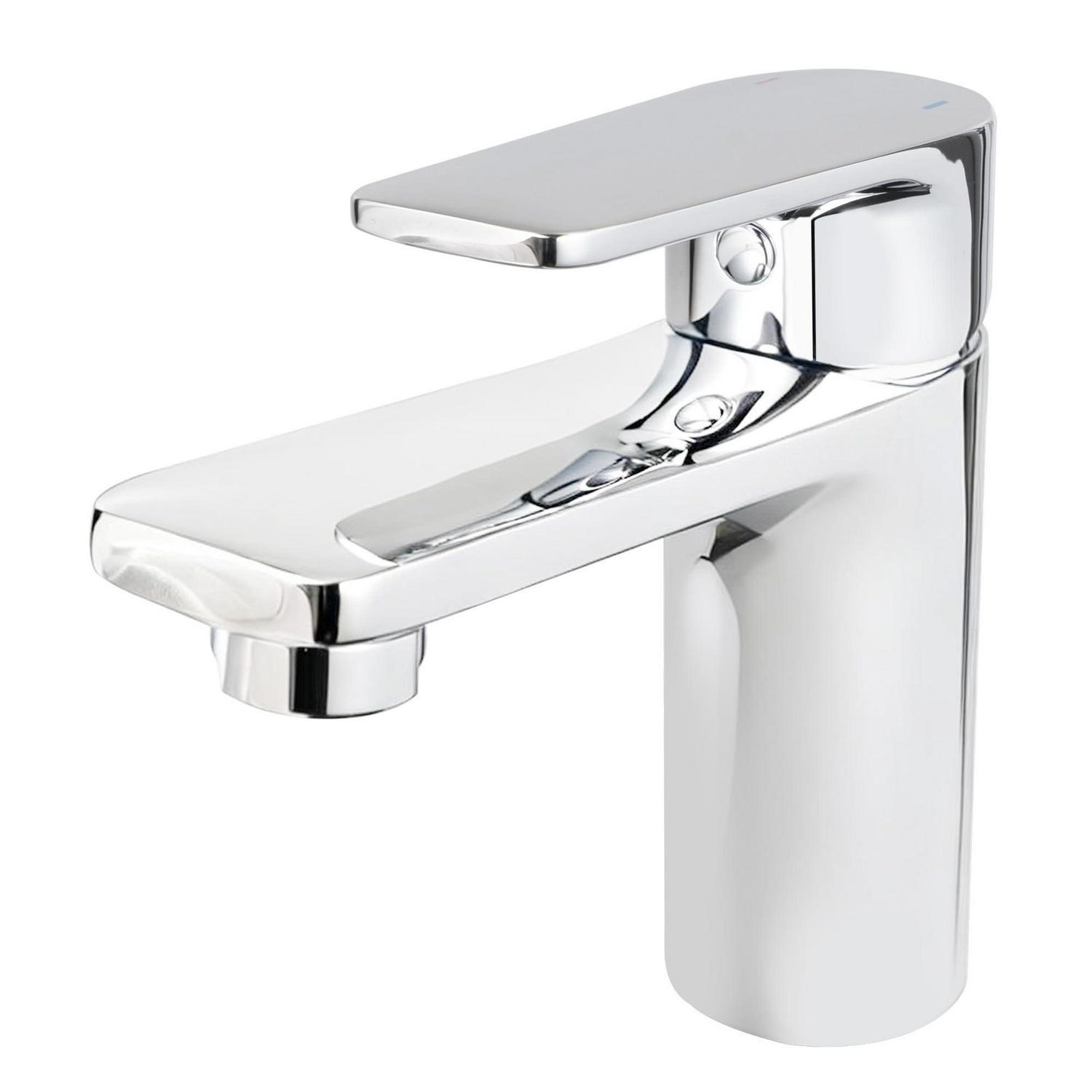 Einhebelmischer Bad Chrom 86mm Höhe, Wassersparend, Messing, G3/8, Für Unterbauspüle