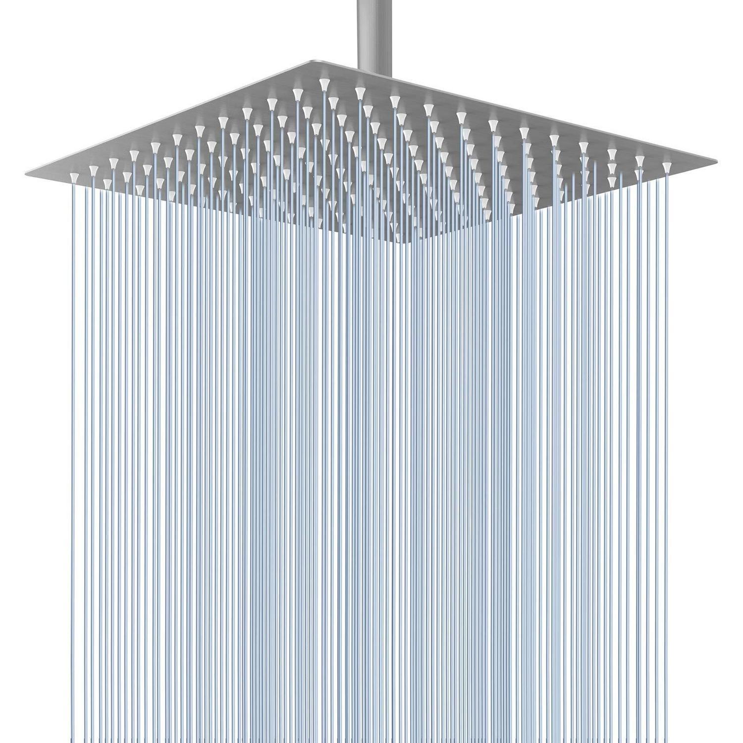 Regenbrause 25cm Edelstahl Hochdruck Duschkopf Gebürstetes Nickel