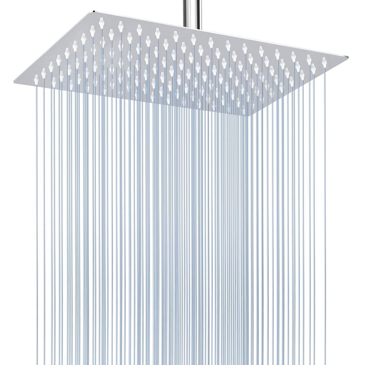 Regenbrause 30cm Edelstahl, Hochdruck Duschkopf Mit Ganzkörperbedeckung, Wand- Oder Deckenmontage, Chrom