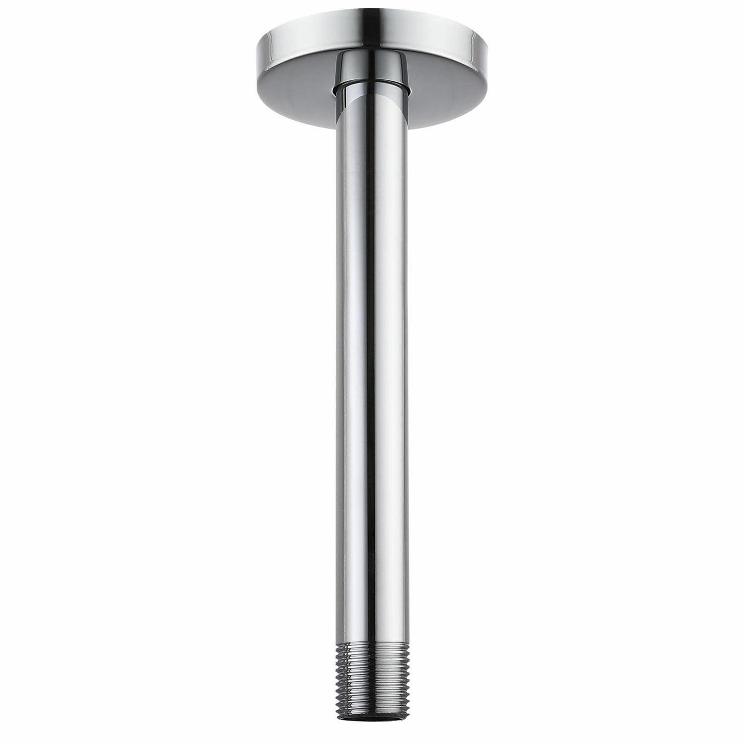 Duscharm Deckenmontage 25cm Rund Mit Flansch, Edelstahl, 1/2 Npt Anschluss