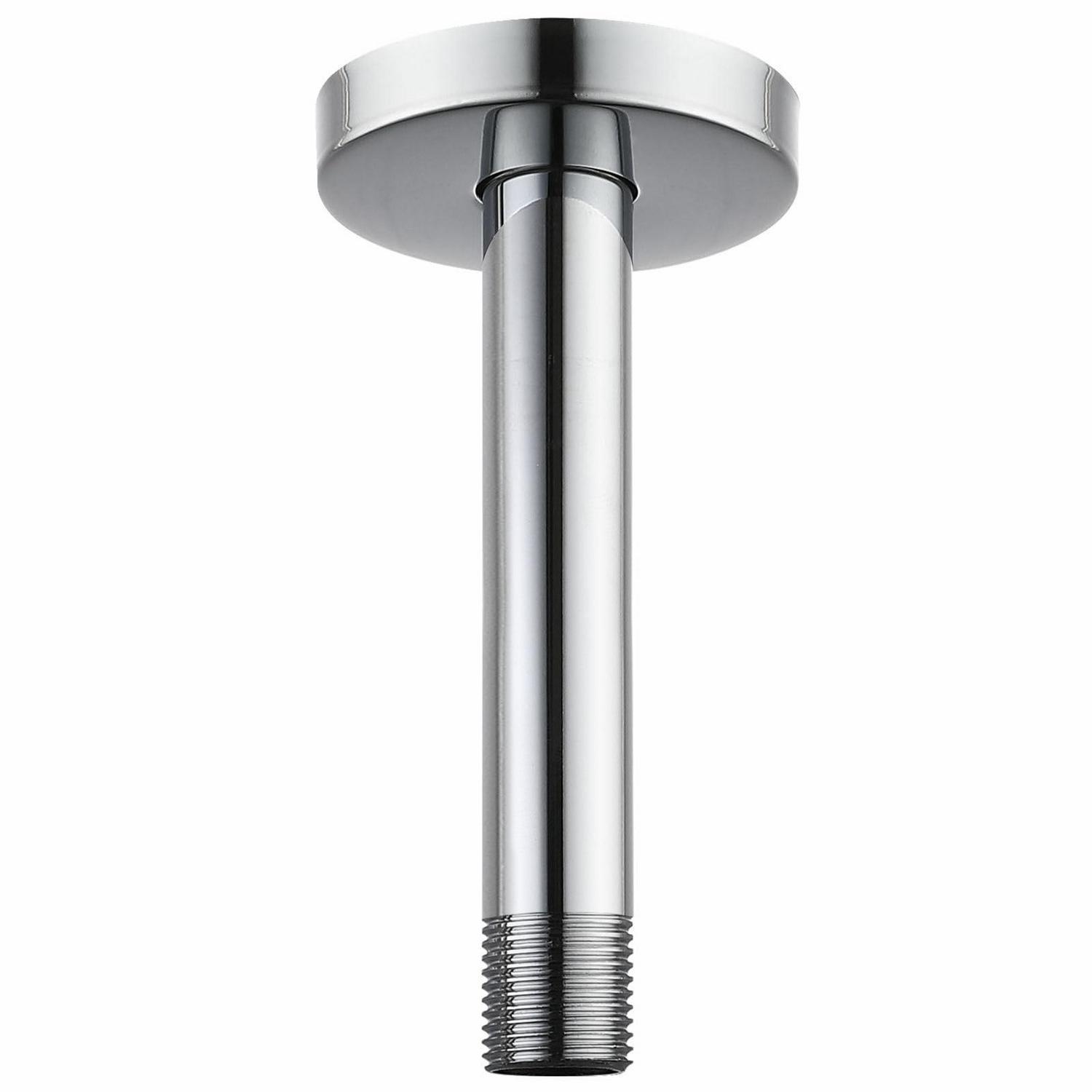 Duscharm Deckenmontage 15cm Rund Mit Flansch, Edelstahl, 1/2 Npt Anschluss