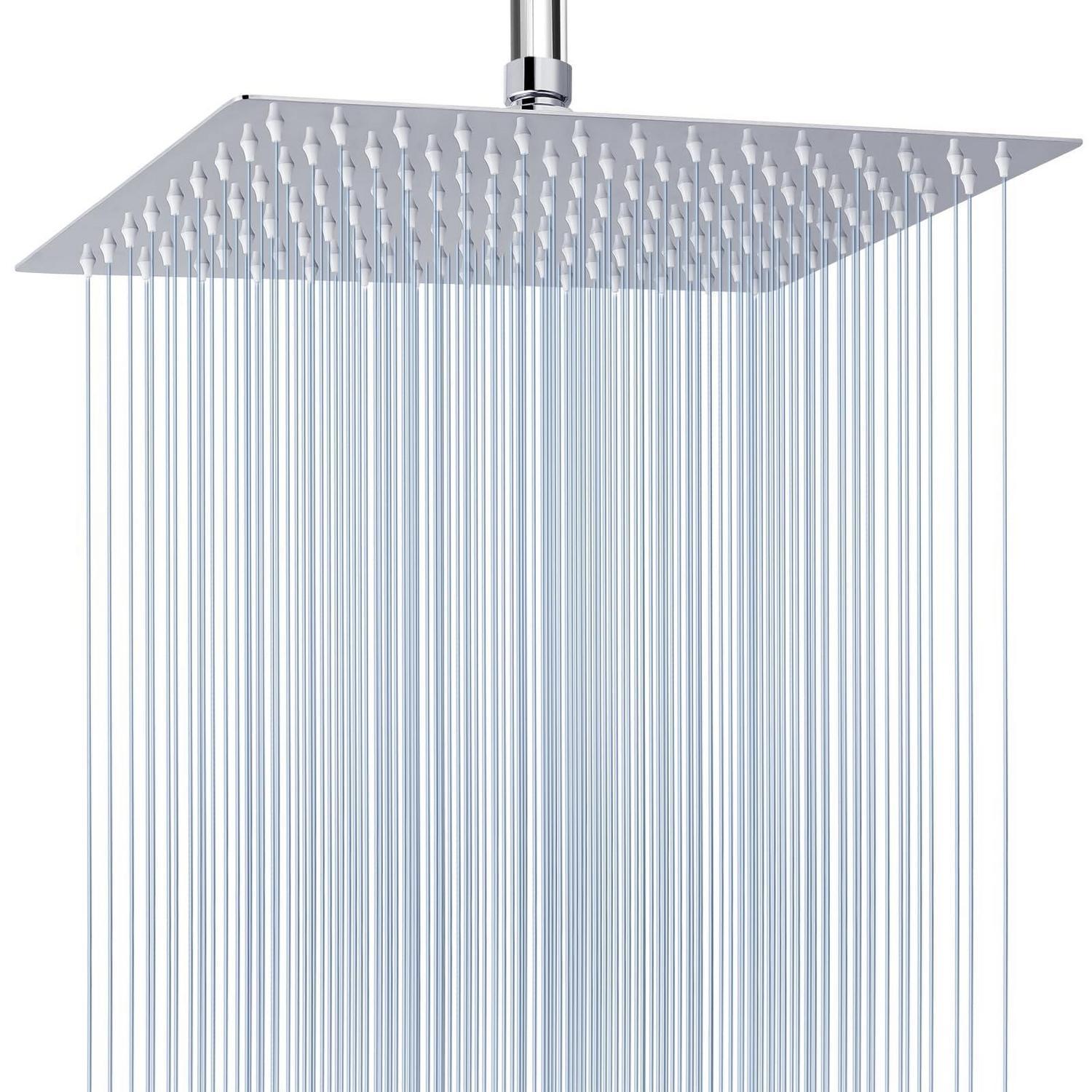 Regenbrause 40.5cm Edelstahl, Hochdruck Duschkopf Mit Ganzkörperbedeckung, Wand/deckenmontage, Chrom