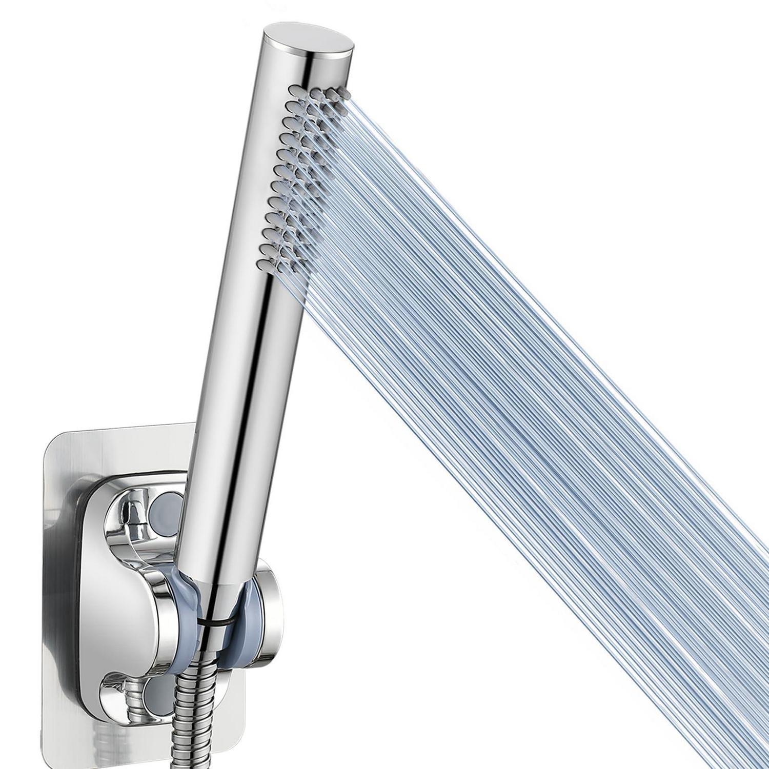 Handbrause Komplett Aus Metall, Hochdruck, Einfache Installation, Chrom, Rund