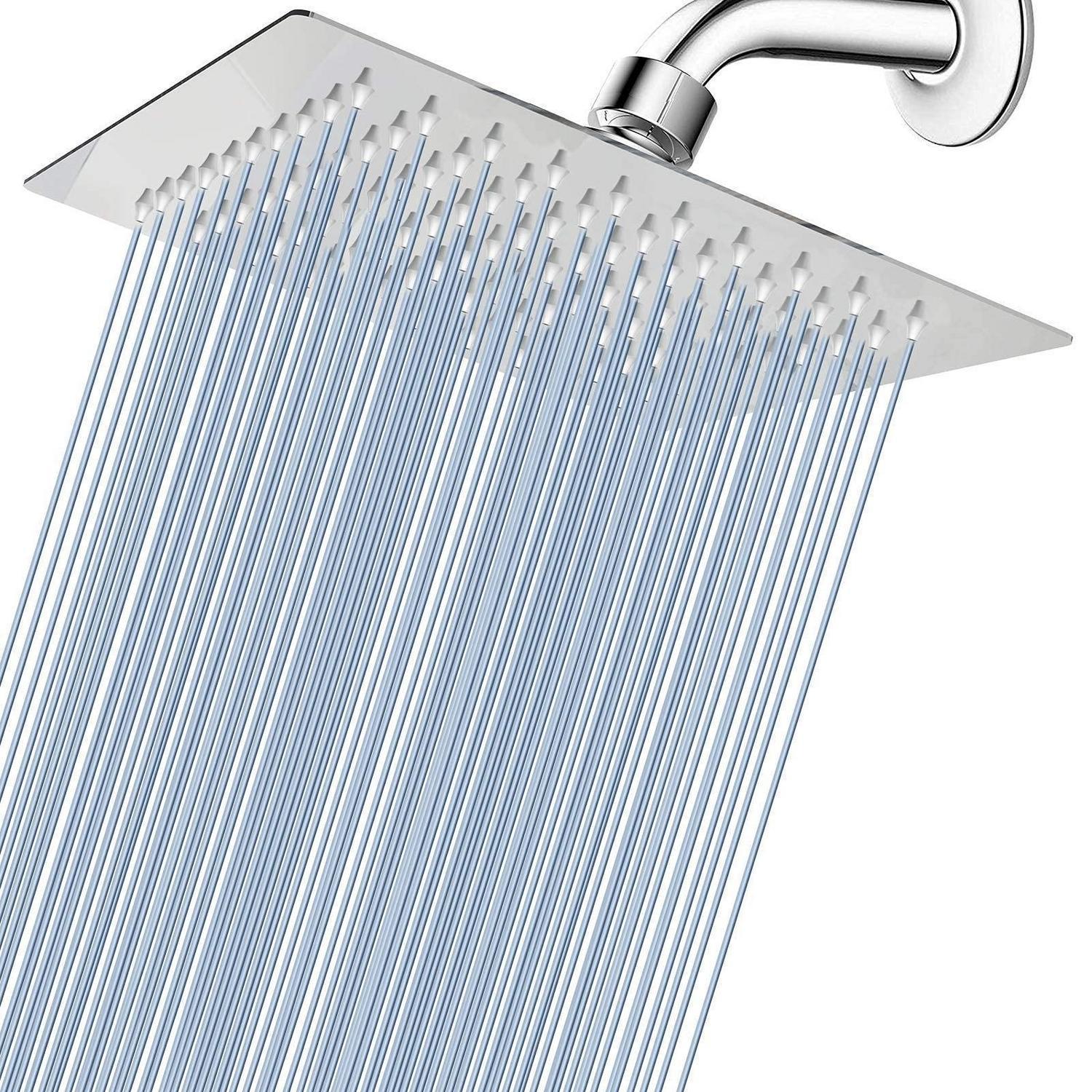 Regenbrause 20cm Quadrat Hochdruck Duschkopf Edelstahl 304 Chrom