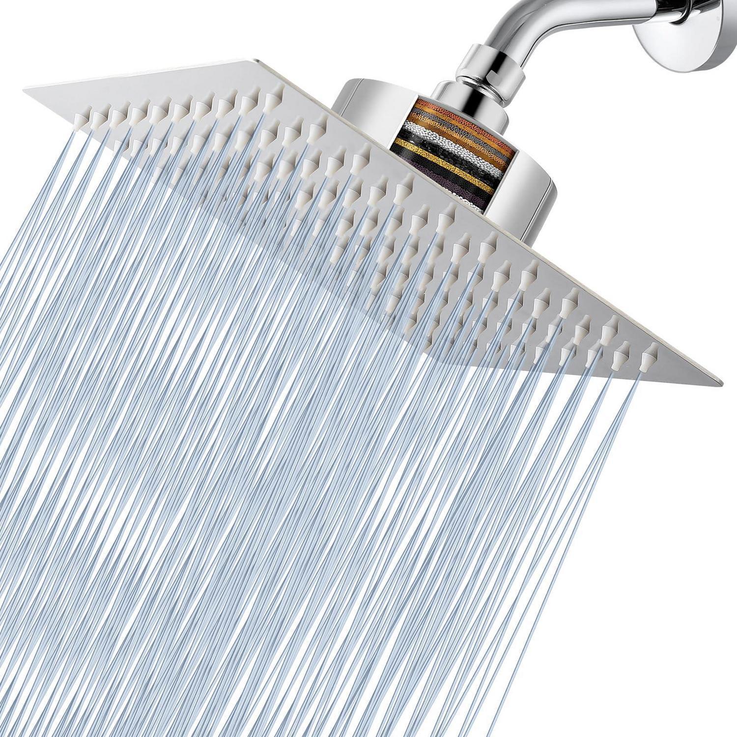 Regenduschkopf Mit Filter, Edelstahl, 20cm, Chrom