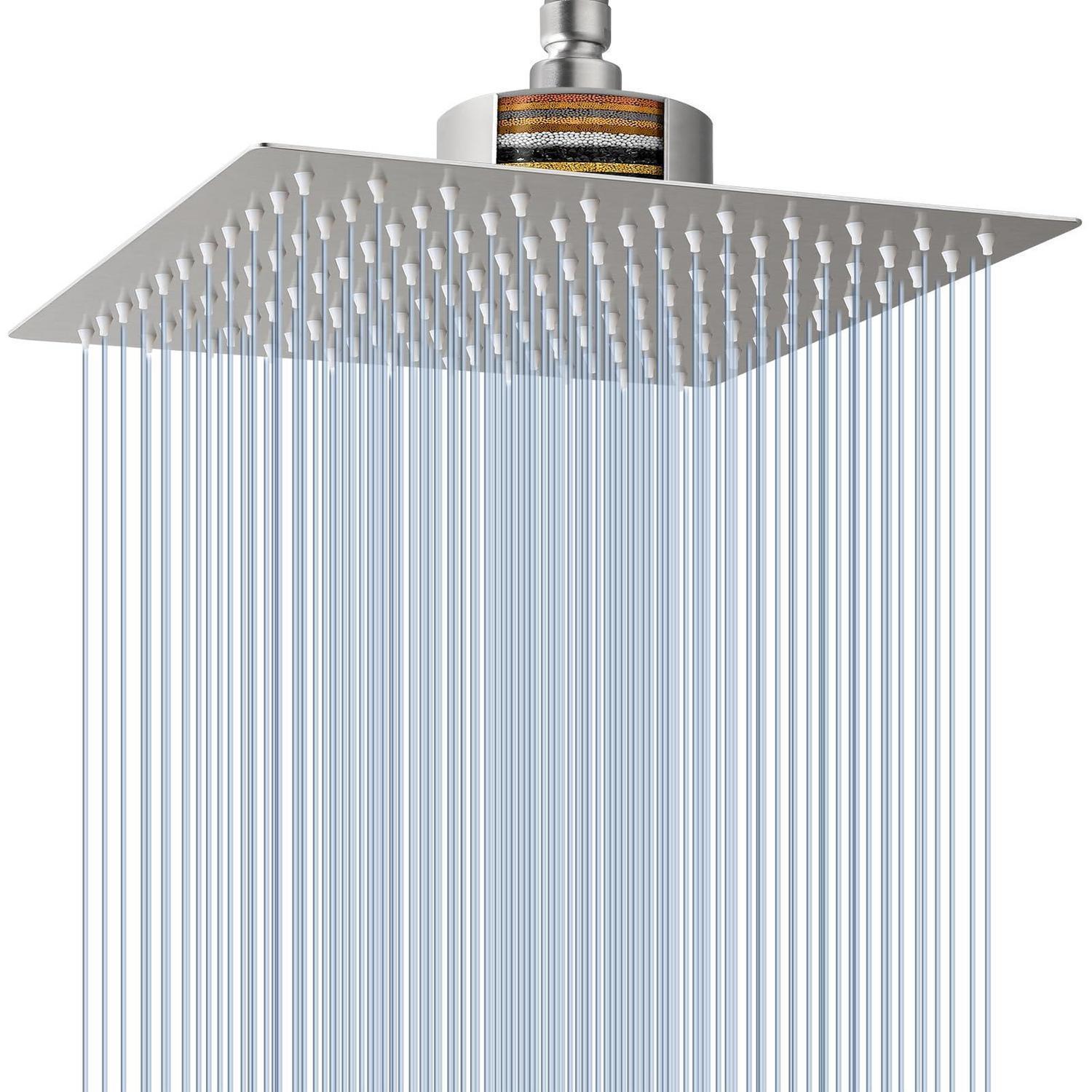 Regenduschkopf Mit Filter 25cm Edelstahl Nickel Gebürstet
