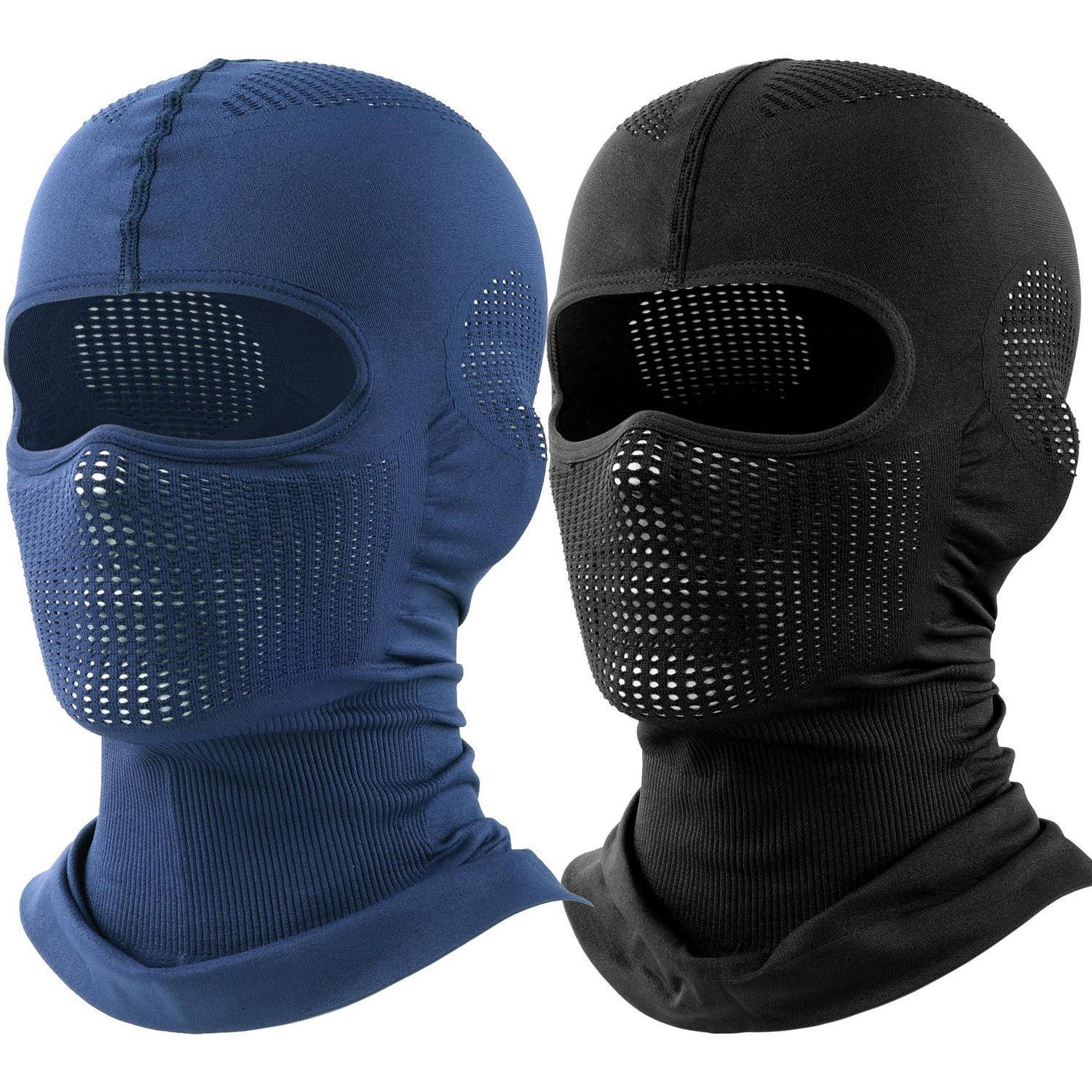Sturmhaube Motorrad Atmungsaktiv Mit Belüftung Für Herren, Schwarz+blau