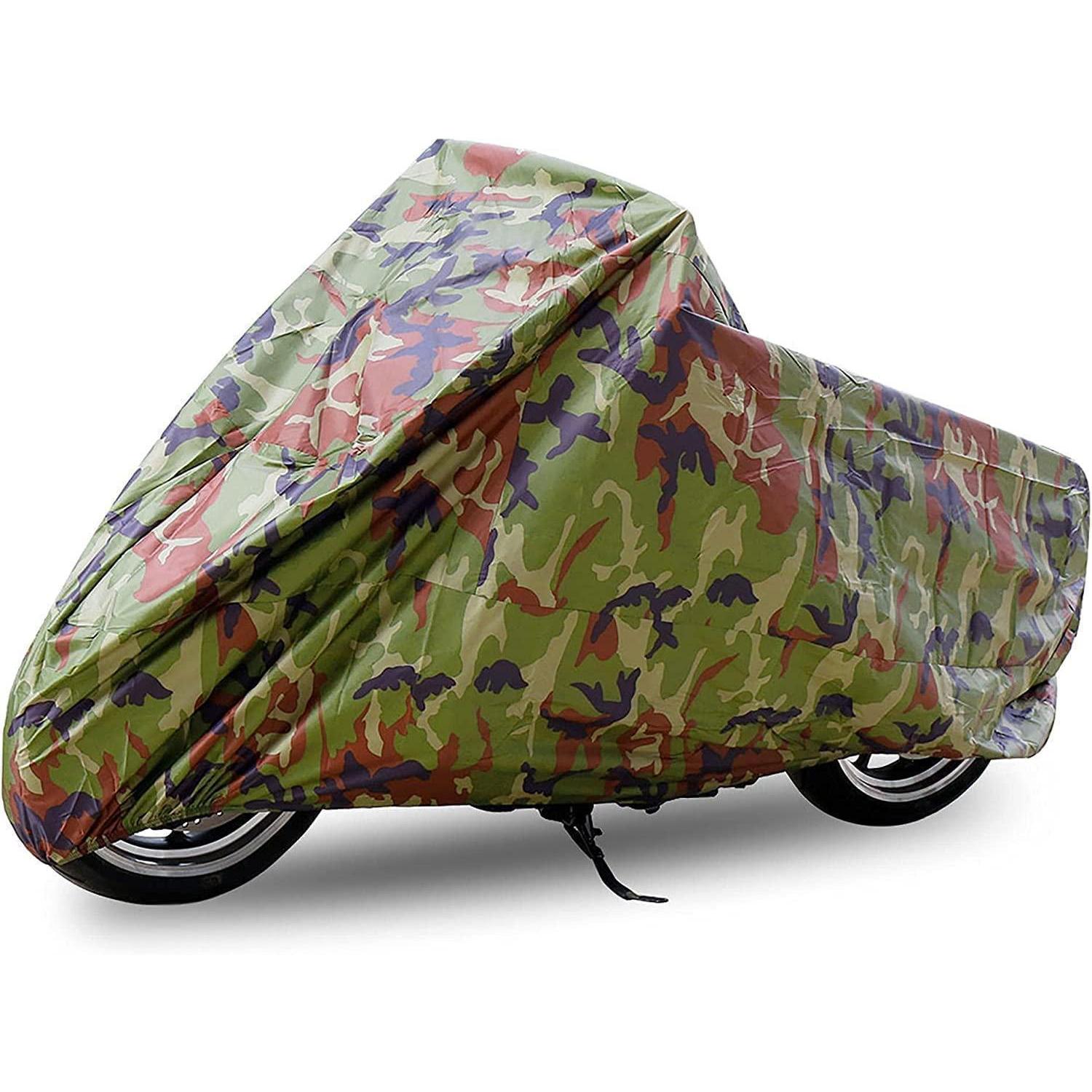 Motorrad Abdeckung 2xl Camouflage Wasserdicht Uv-schutz Atmungsaktiv Mit Tasche