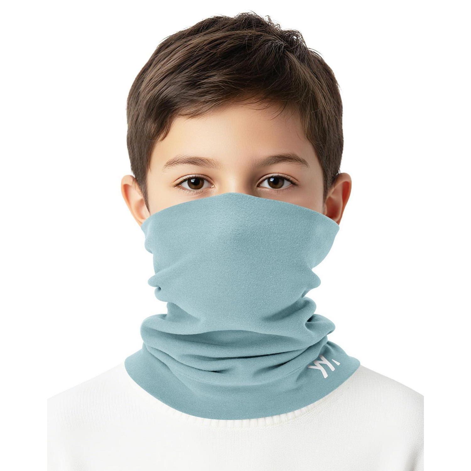 Schlauchschal Kinder, Warm & Winddicht, Atmungsaktiv, Für Jungen & Mädchen, Hellblau