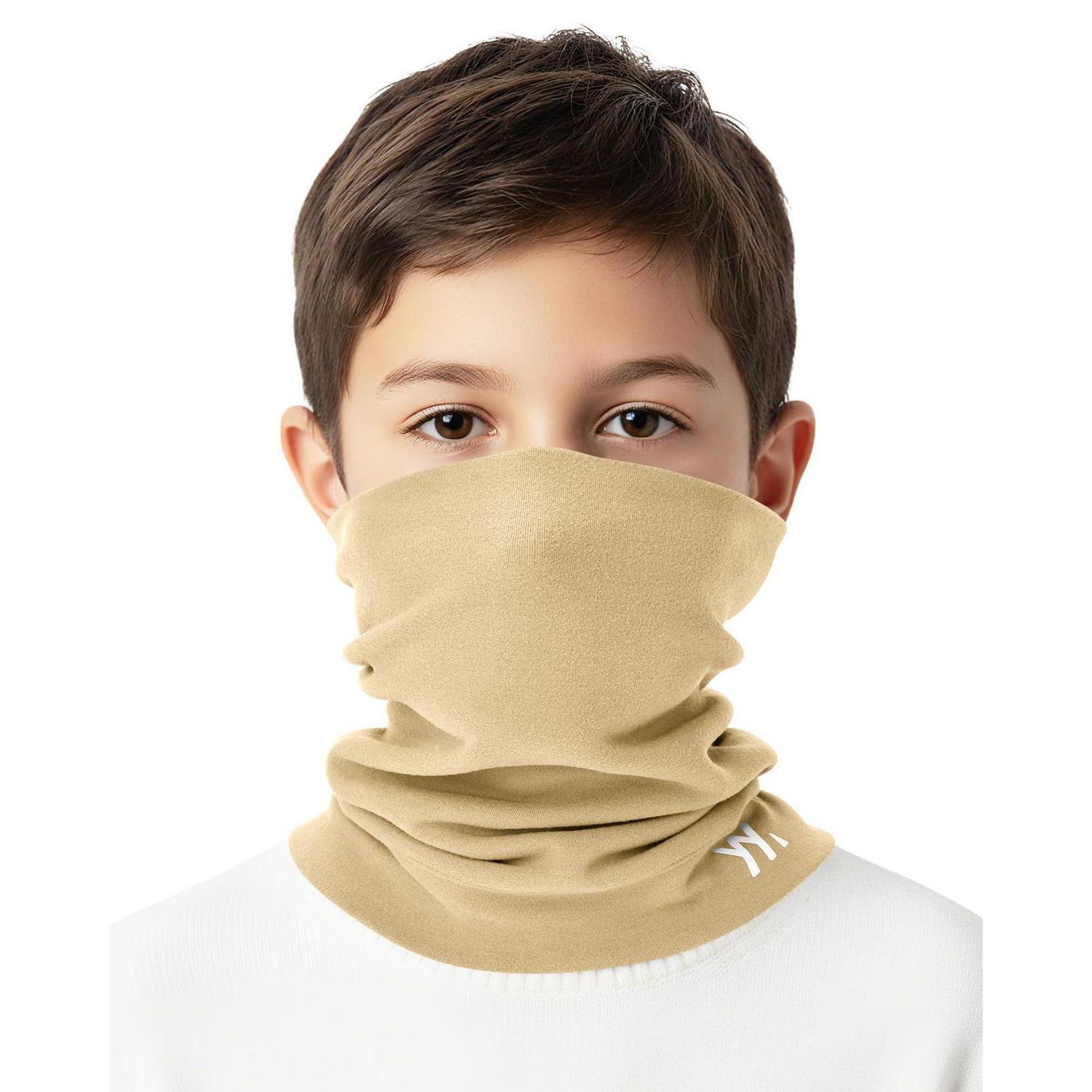 Schlauchschal Kinder Khaki, Warm Winddicht Atmungsaktiv Für Jungen Mädchen