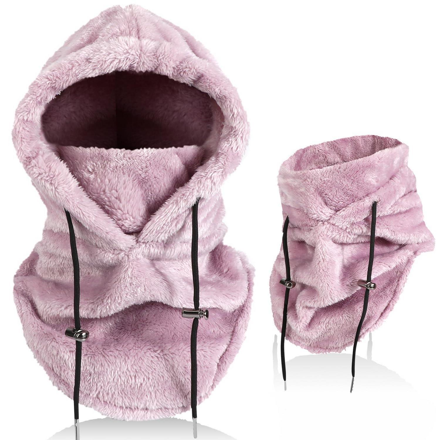 Winter Sturmhaube Fleece Damen Herren, Multifunktionale Winddichte Gesichtsmaske Mit Nackenwärmer, Lila
