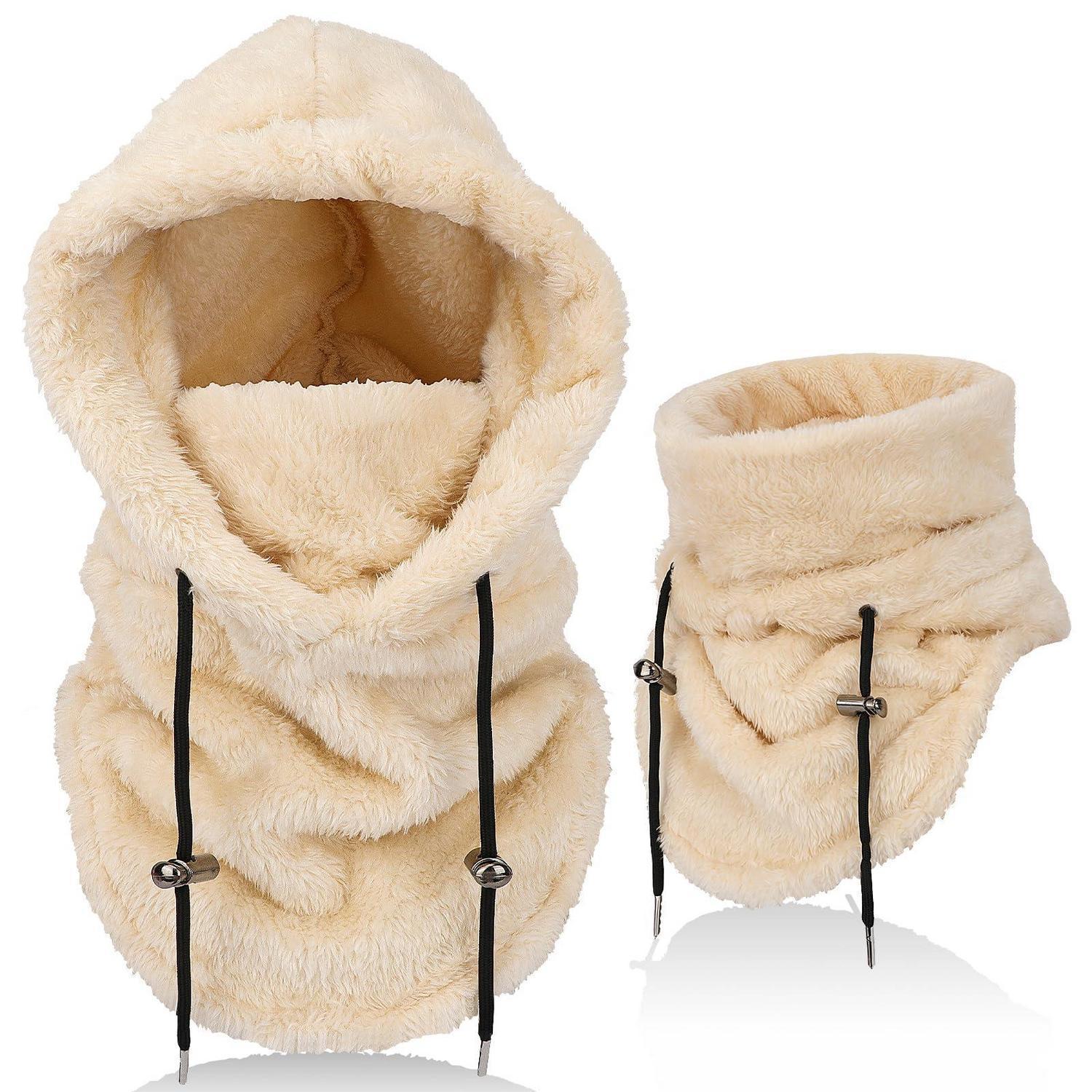 Winter Sturmhaube Fleece Unisex Winddicht Warm Mit Nackenwärmer Khaki