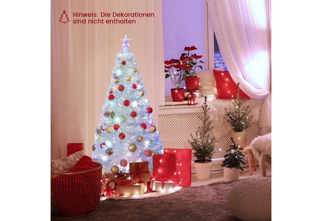 Costway Weihnachtsbaum Künstlich mit Beleuchtung Tannenbaum 180cm