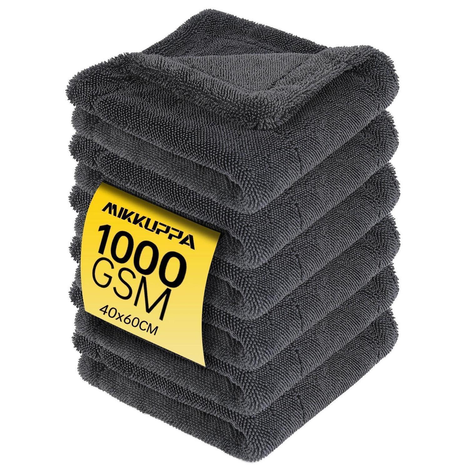 Mikrofasertücher 1000 Gsm, 40x60 Cm, 6er Set, Extra Saugstark, Fusselfrei