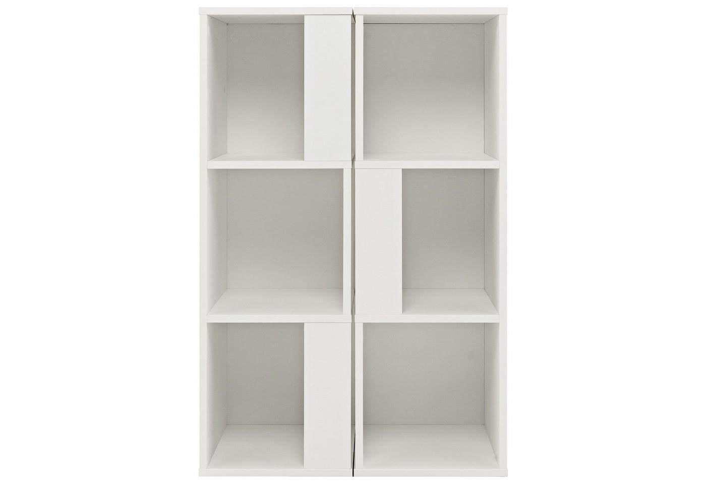Costway 2er Set Bücherregal Aus Holz mit 3 Ebenen & Kippsicherung Weiß Bild 3