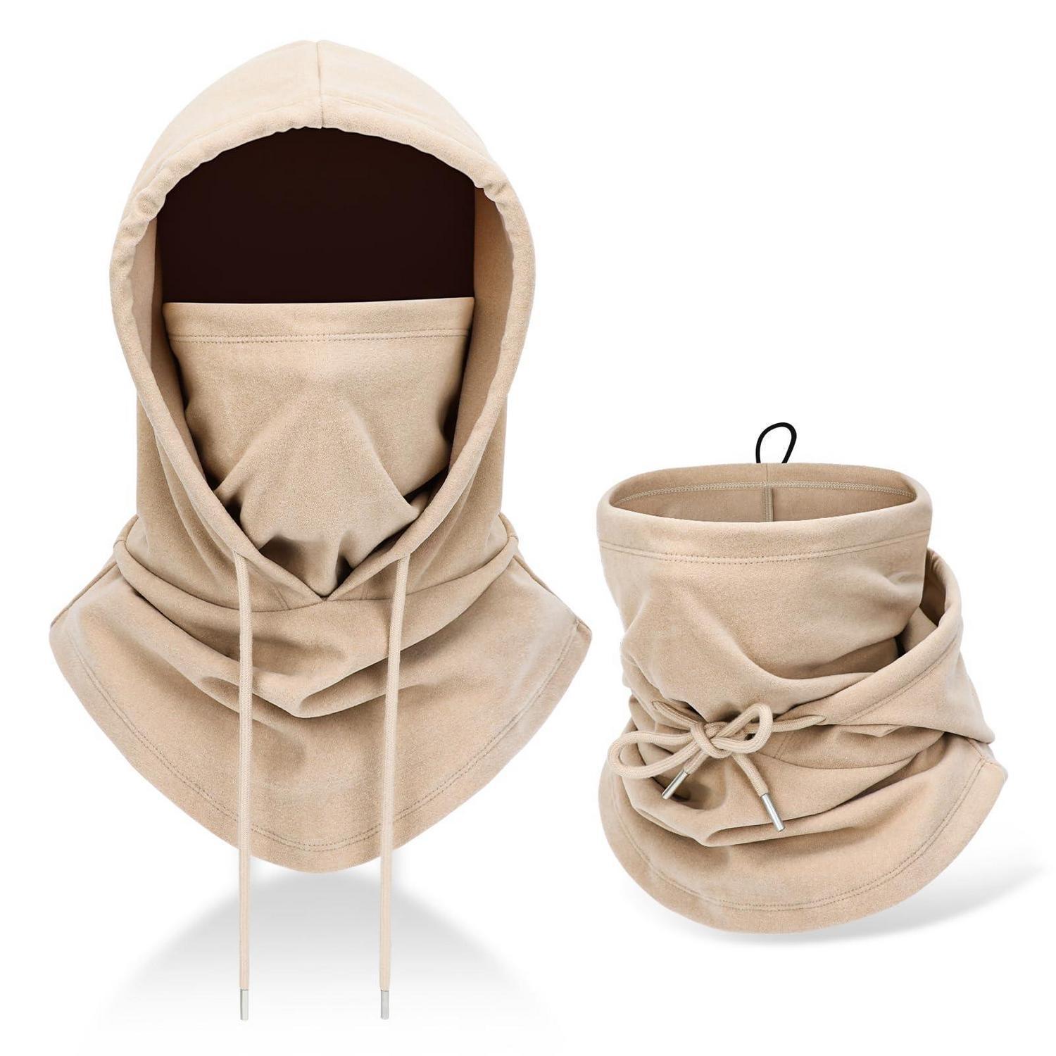 Sturmhaube Unisex Mit Kapuze, Winddicht & Warm, Für Ski, Motorrad, Outdoor, Beige