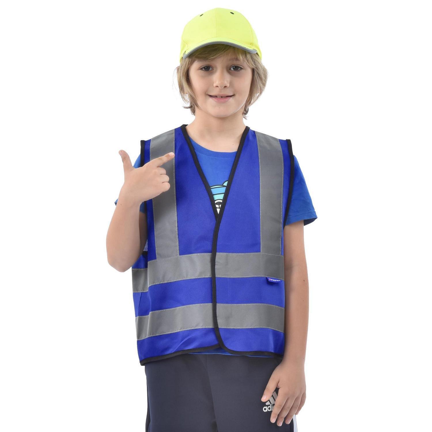 Kinder Sicherheitsweste Reflektierend Warnschutzweste Blau 2-5 Jahre
