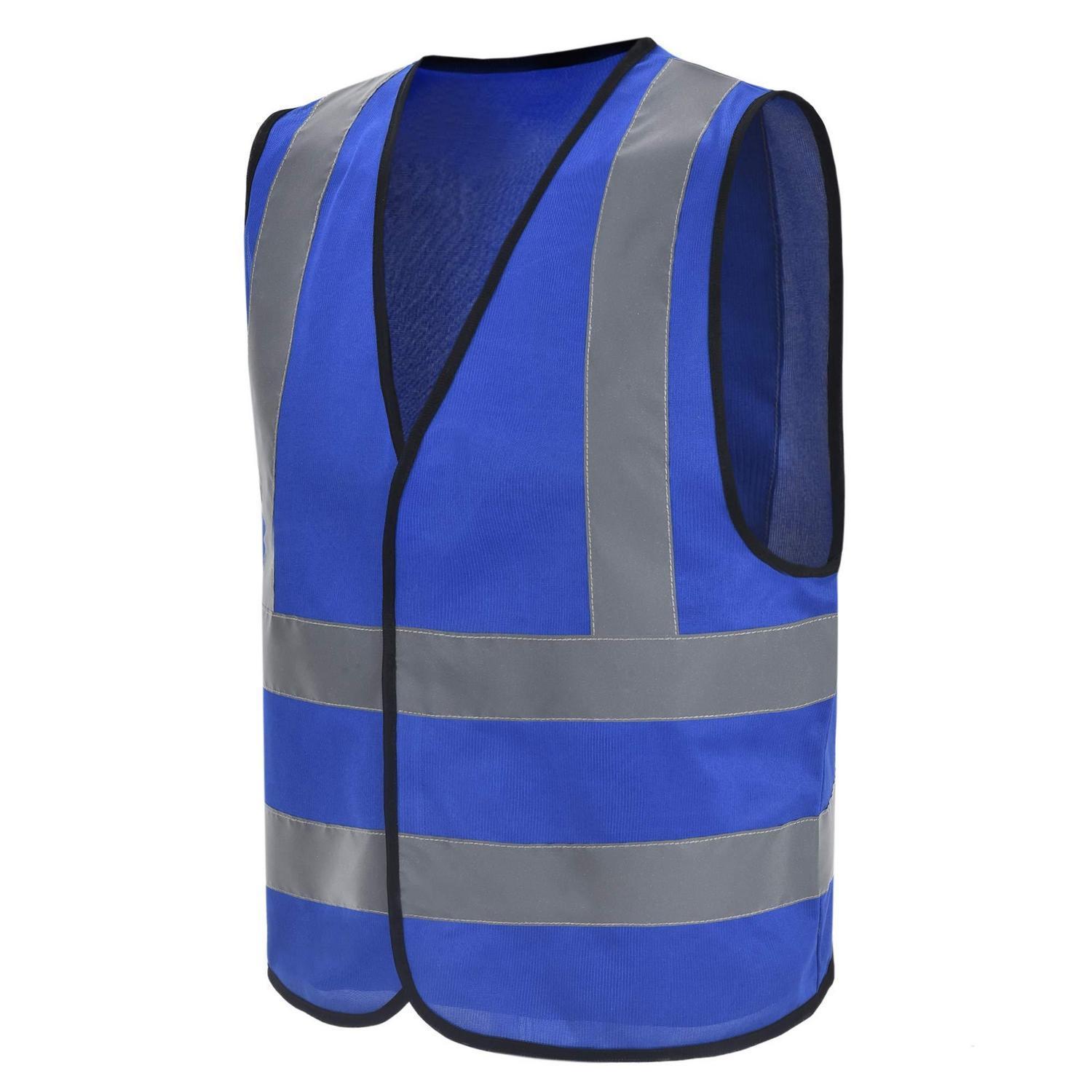 Warnweste Mit Reflektorstreifen, Blau, Größe 4xl-5xl