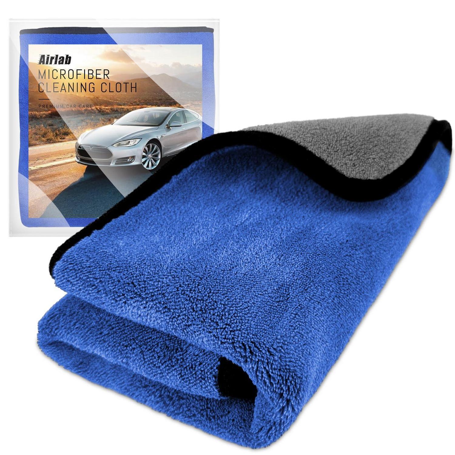 Xxl Mikrofaser Trockentuch Auto 90x60 Cm, Saugstark & Lackschonend, Blau & Grau