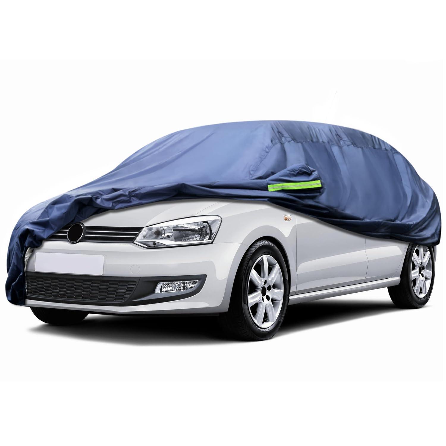 Autoabdeckplane 10 Lagen Für Vw Polo 1981-2024, Staubdicht, Wasserdicht, Mit Tasche