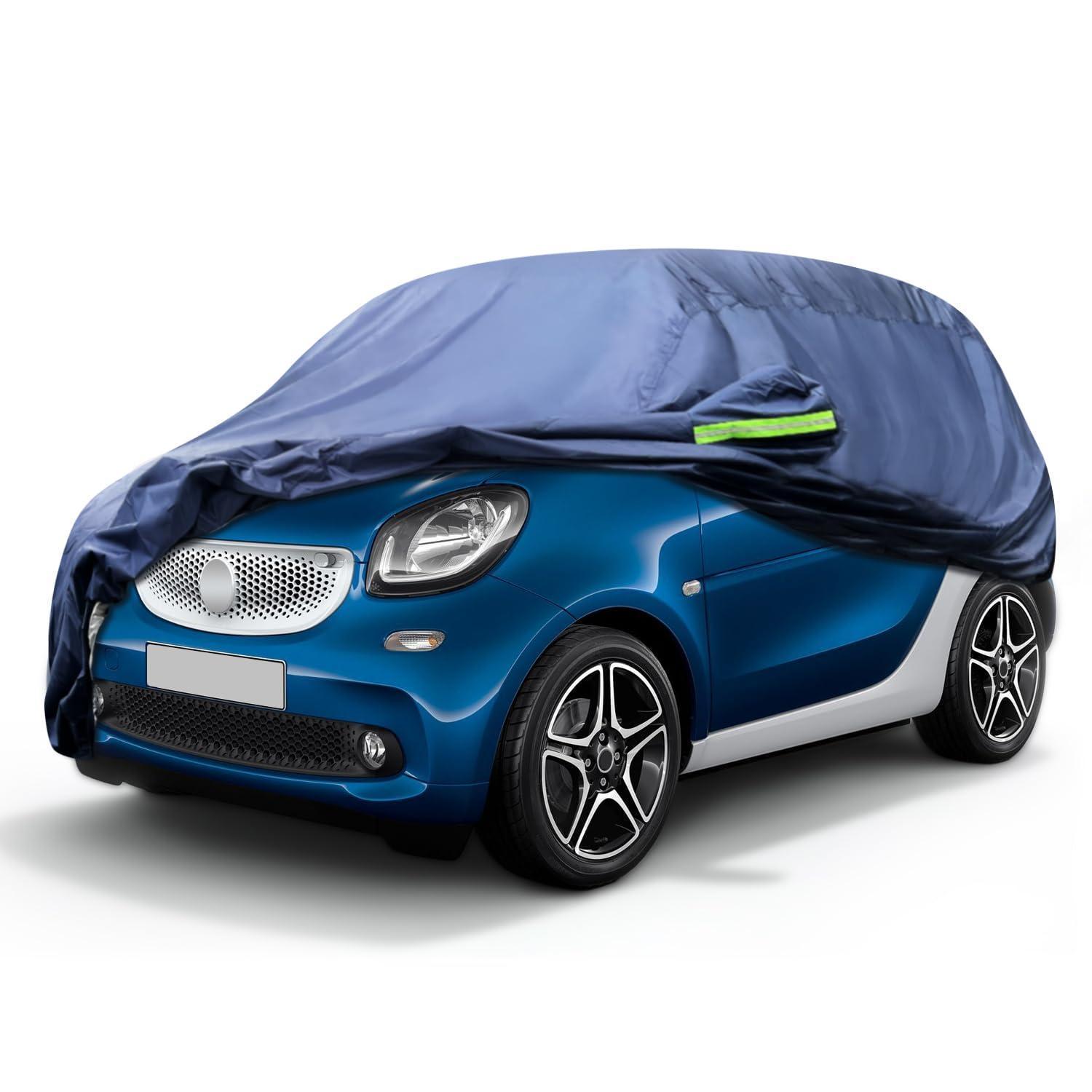 Autoabdeckplane 10 Schichten Für Smart Fortwo 2006-2022, Staubdicht, Wasserdicht, Mit Tasche