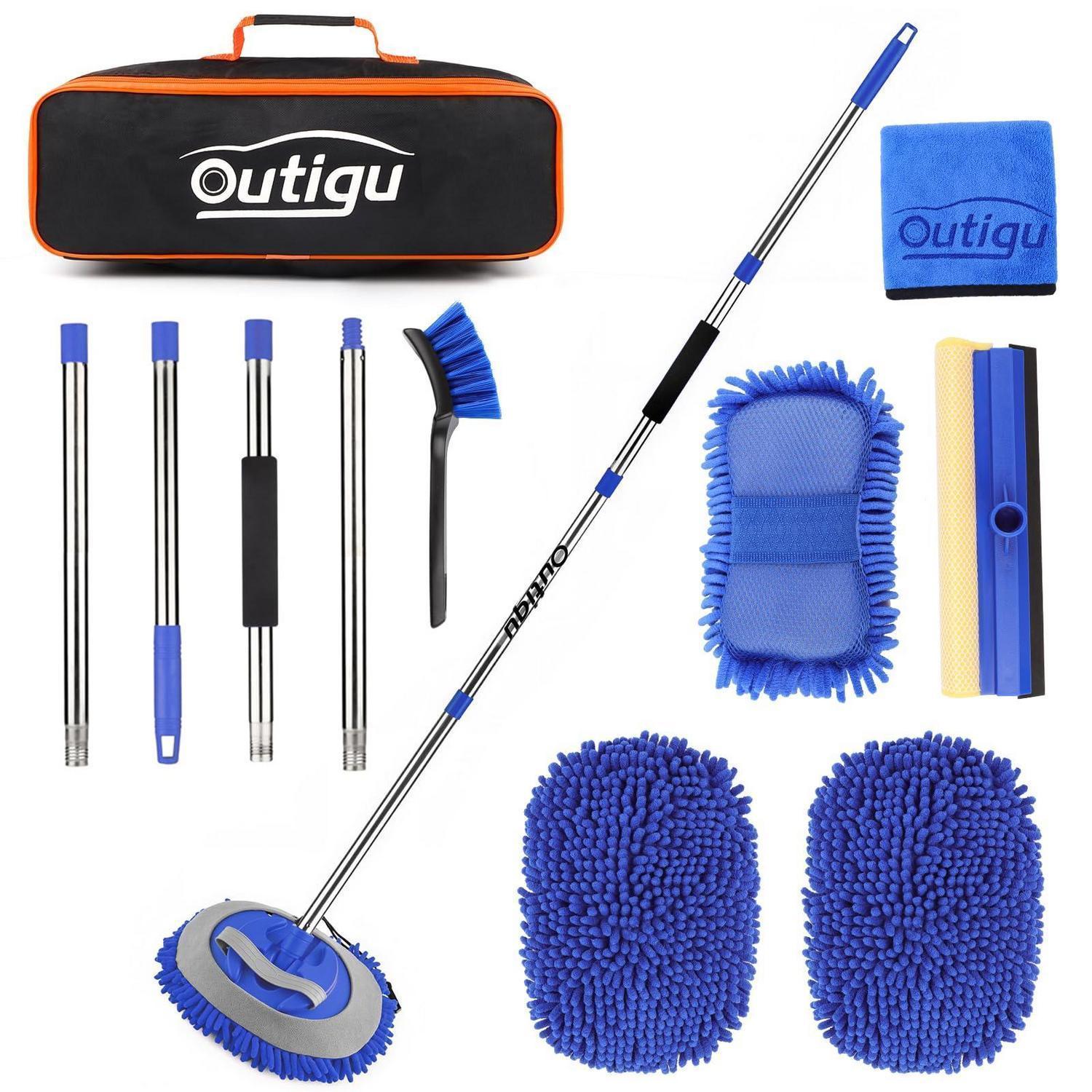 Autowaschbürsten-set Mit 160cm Teleskopgriff, Mikrofaser-mopp & Zubehör