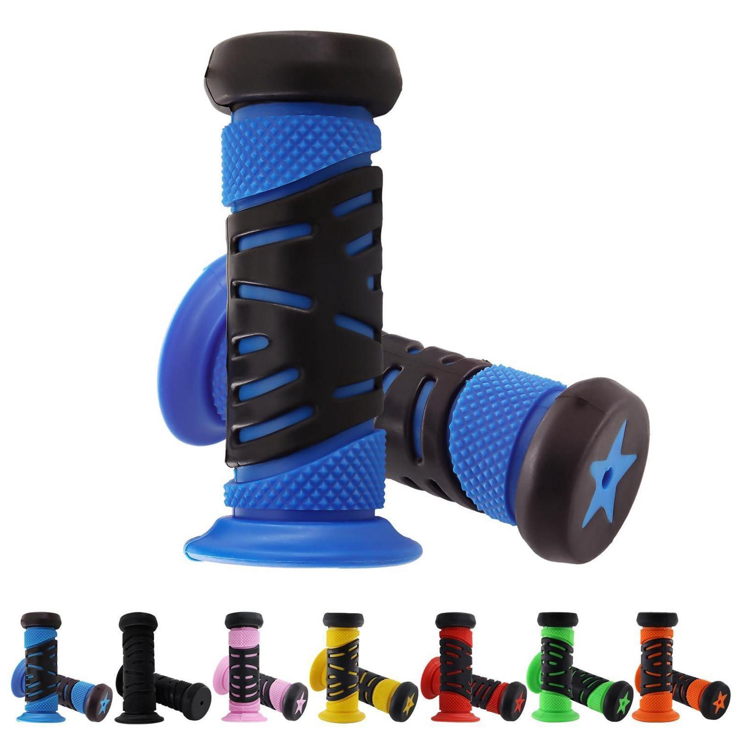 Fahrradgriffe Kinder Mit Prallschutz, 22mm, 95mm, Rutschfest, Blau