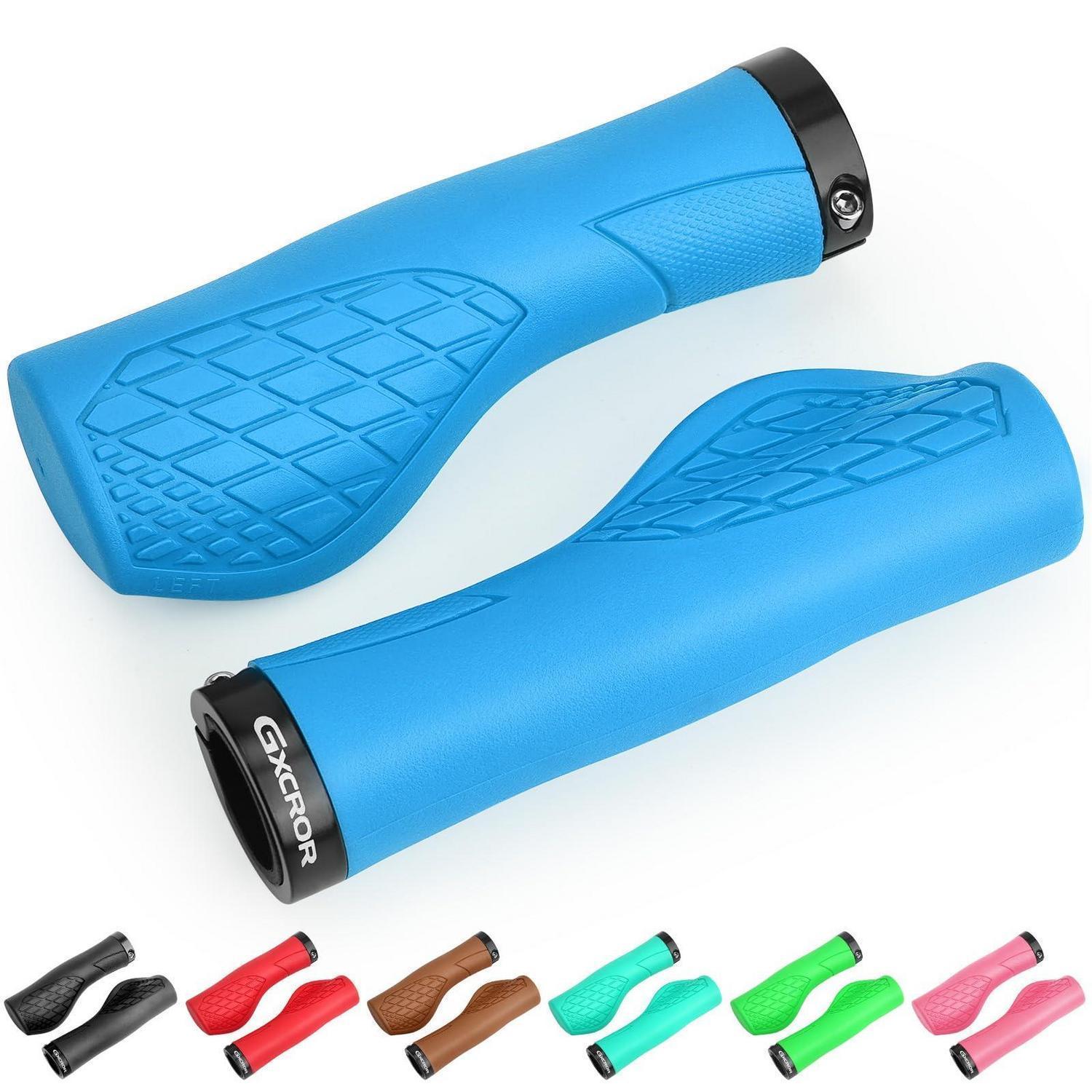 Ergonomische Fahrradgriffe Für 22,2mm Lenker, Anti-rutsch, Dual Lock, Blau
