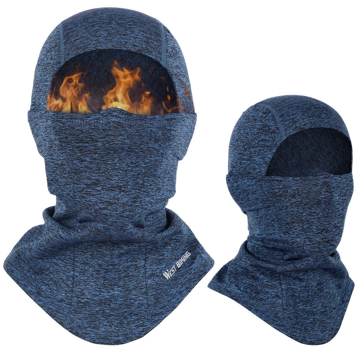 Sturmhaube Thermo Balaclava Für Herren & Damen, Winddicht, Blau