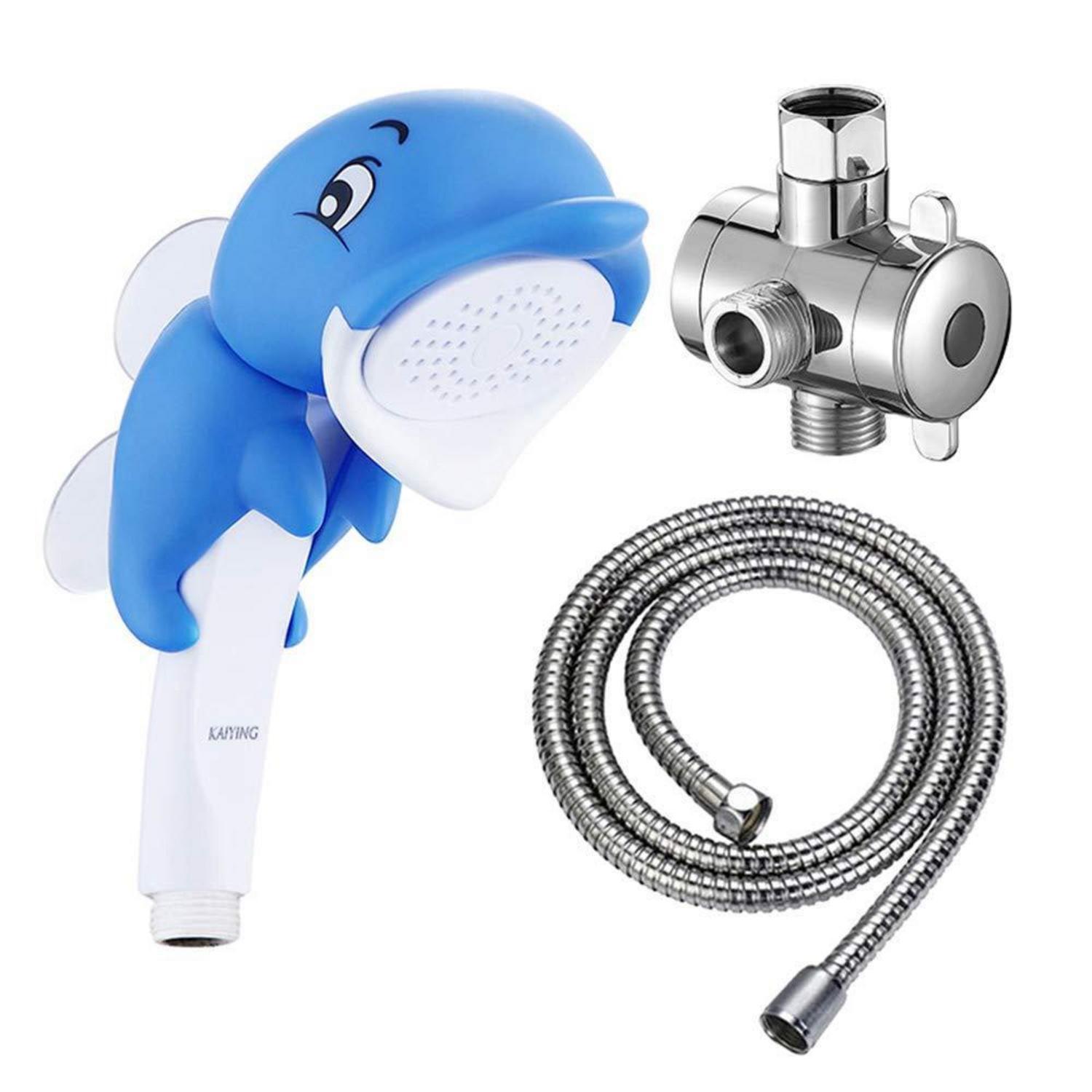 Kinder Duschkopf Delphin Mit Schlauch Und Halterung, Baby Handbrause Set