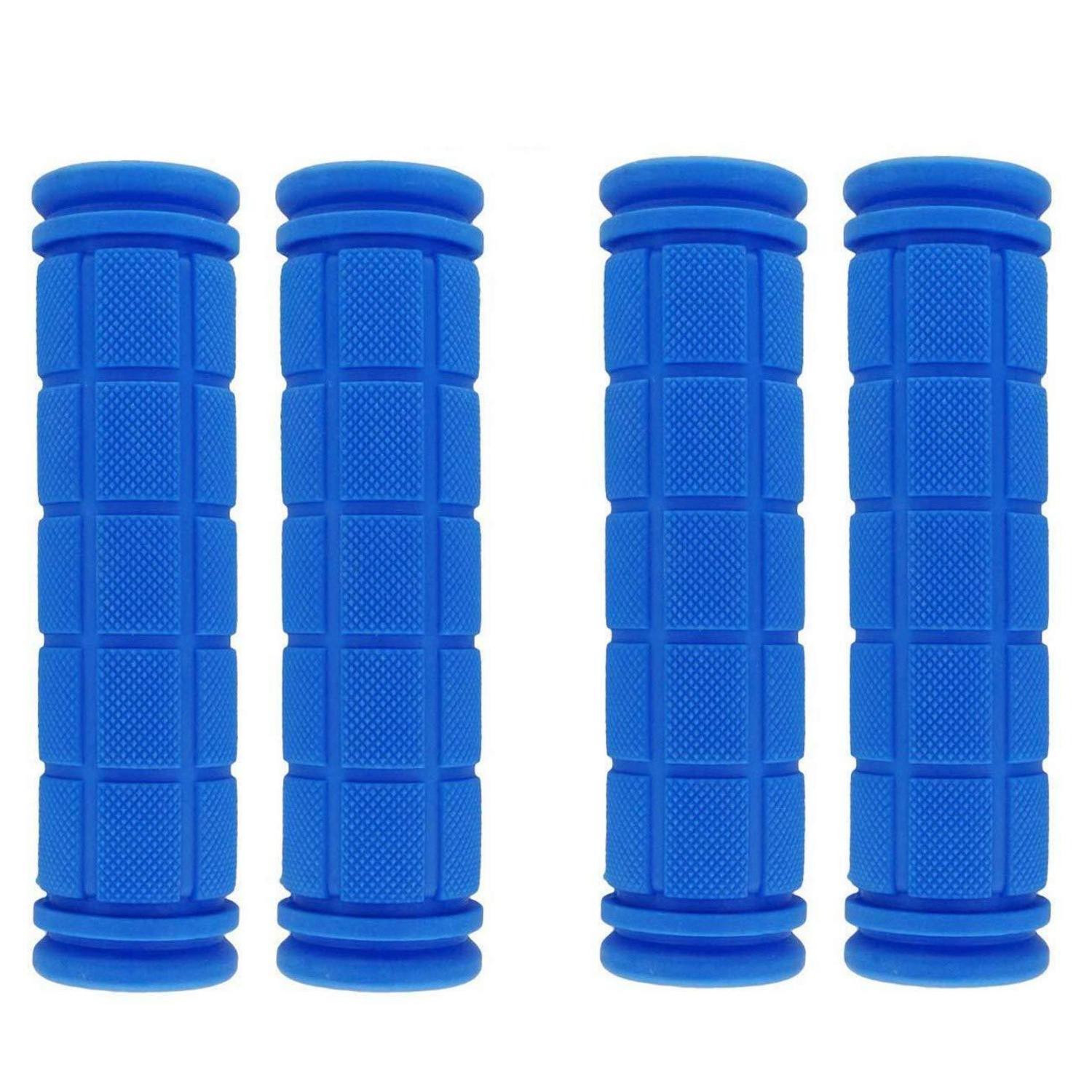 Fahrradgriffe Rutschfest Weich Gummi 2 Paar Blau Für Mtb Bmx Laufrad Scooter