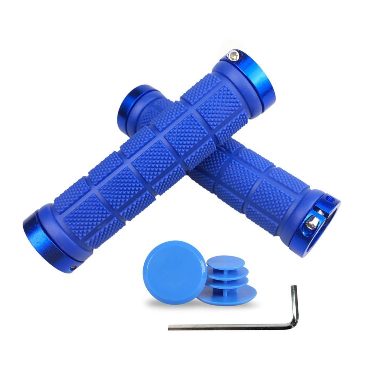 Fahrrad Lenkergriffe Anti-rutsch Gummi Für Mtb Bmx Trekking Blau