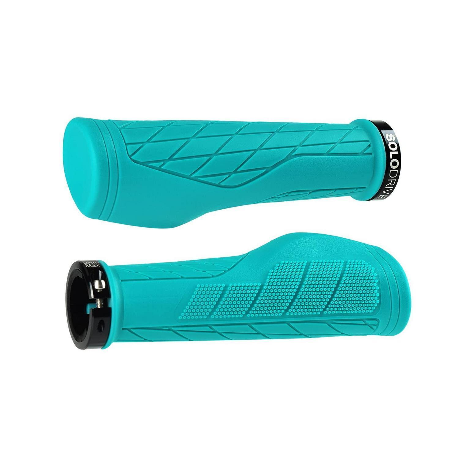 Ergonomische Fahrradgriffe Rutschfest, Single Lock-on, Für Mtb, E-bike, Trekkingrad, Türkis