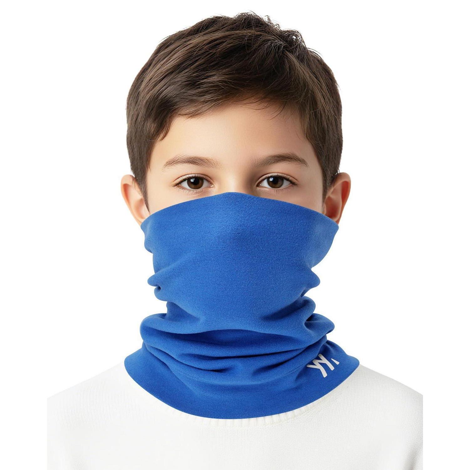 Schlauchschal Kinder Blau, Warm Winddicht Atmungsaktiv, Für Jungen Mädchen