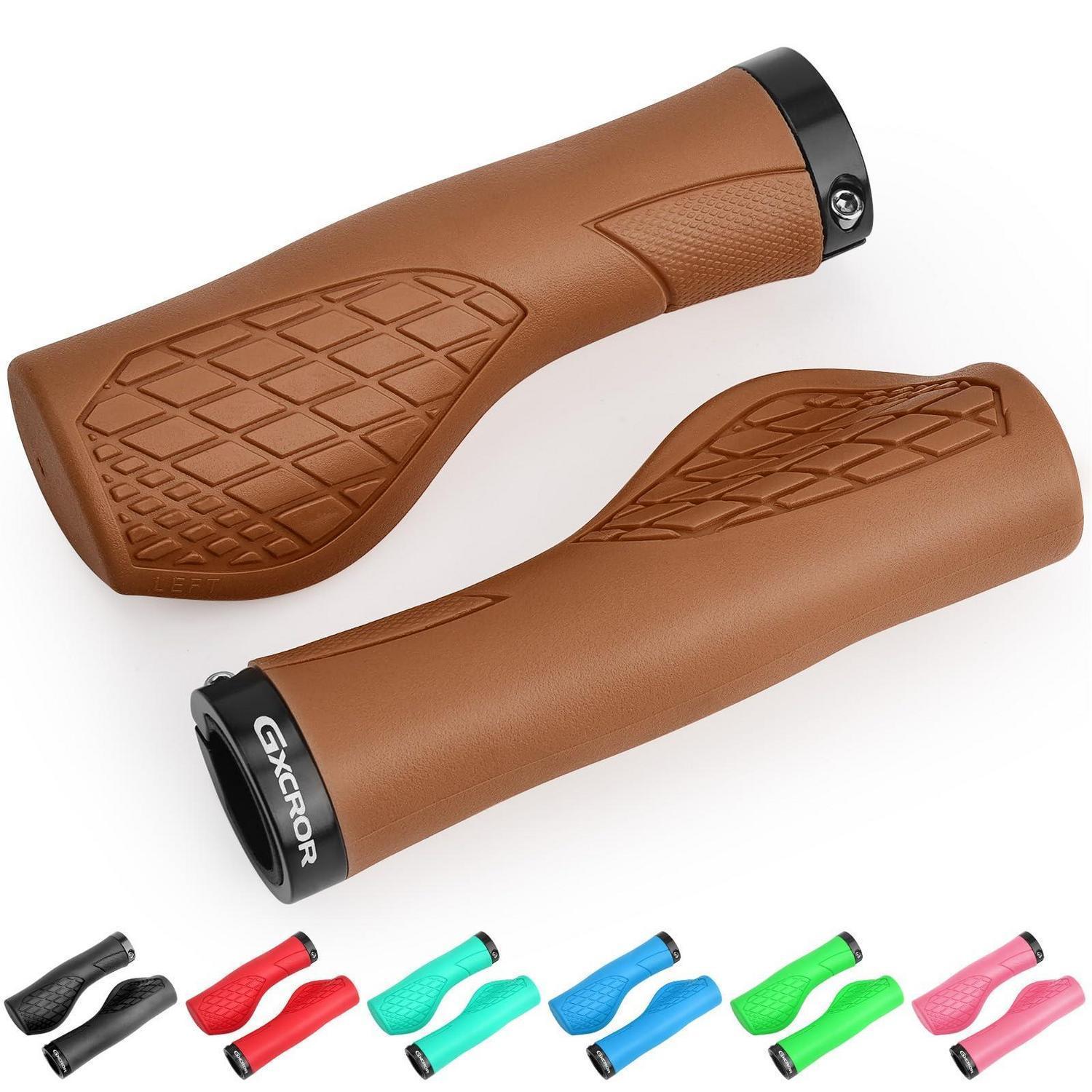 Ergonomische Fahrradgriffe Für 22,2mm Lenker, Anti-rutsch, Braun