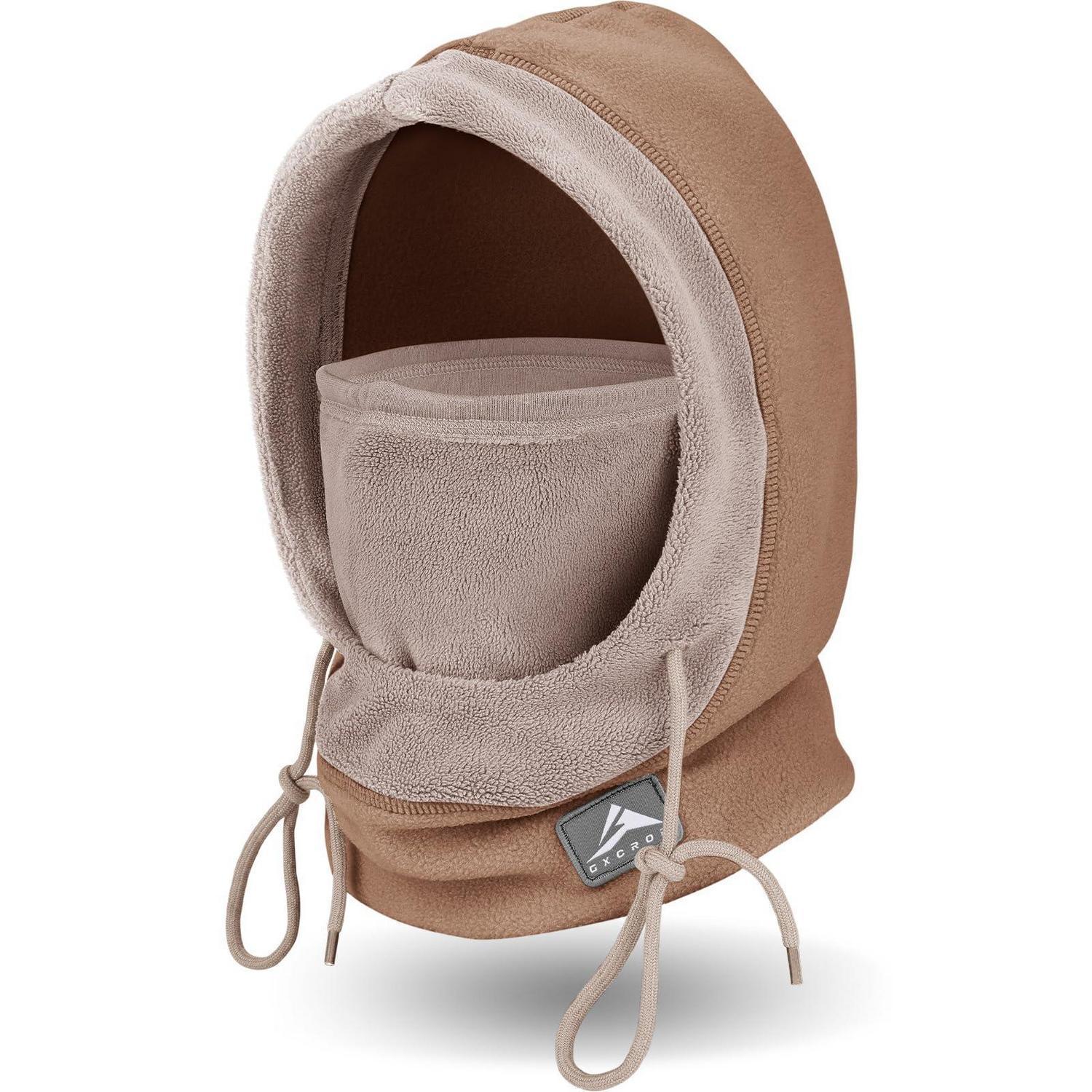 Warme Sturmhaube Aus Fleece, Winddicht, Für Ski & Motorrad, Unisex, Braun