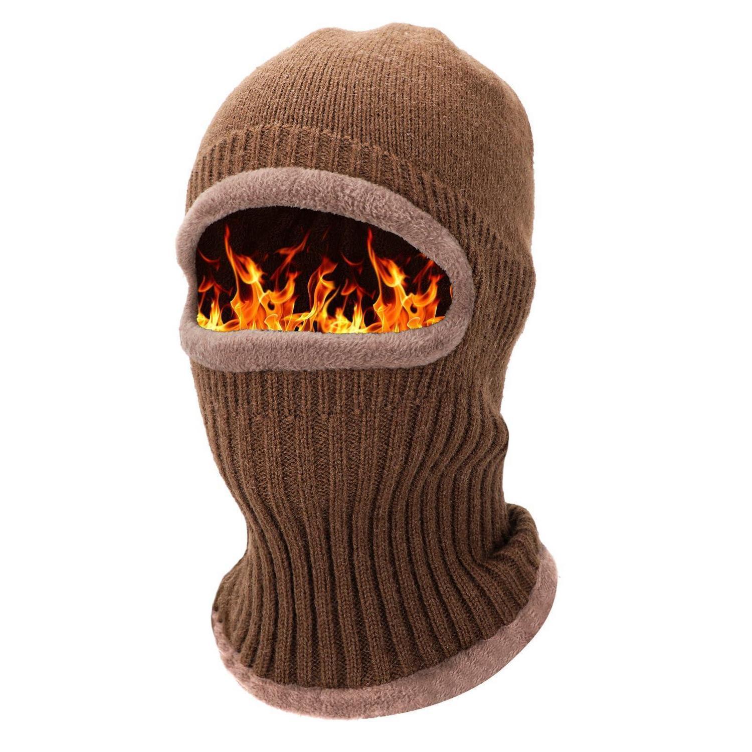 Sturmhaube Winter Thermo Balaclava Für Damen & Herren, Winddicht, Atmungsaktiv, Braun