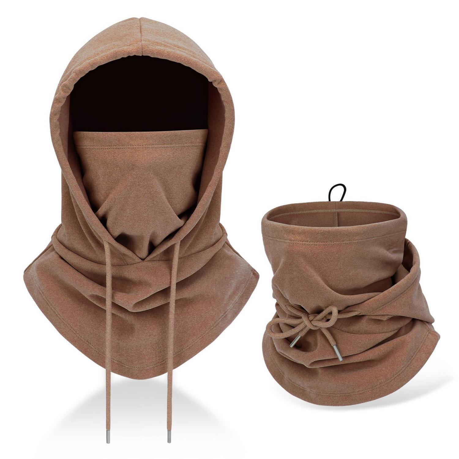 Sturmhaube Mit Kapuze, Thermo-gesichtsmaske, Winddicht, Unisex, Braun