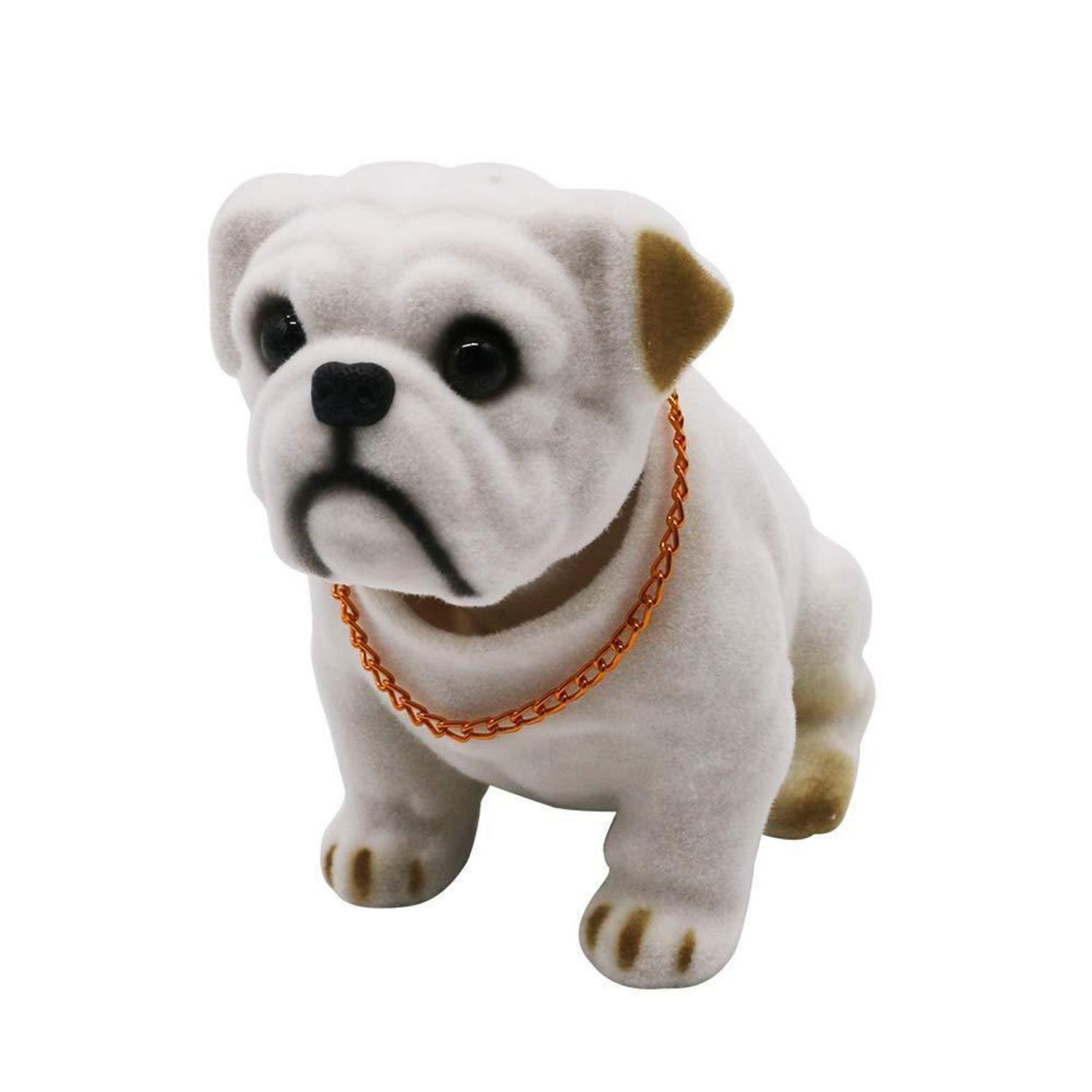 Wackelkopffigur Bulldogge Für Auto & Zuhause, Handgefertigt, Realistisch