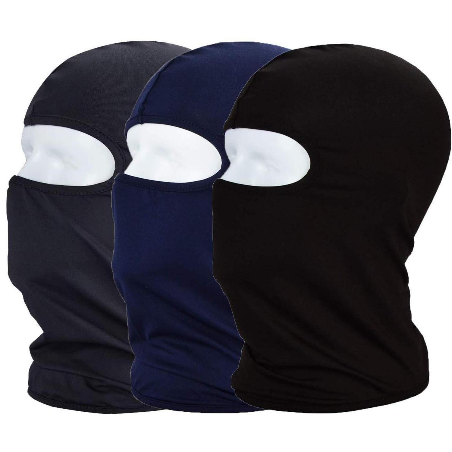 Sturmhaube Mit Uv-schutz Für Radfahren & Outdoor, Atmungsaktiv, Schwarz + Marineblau + Dunkelgrau