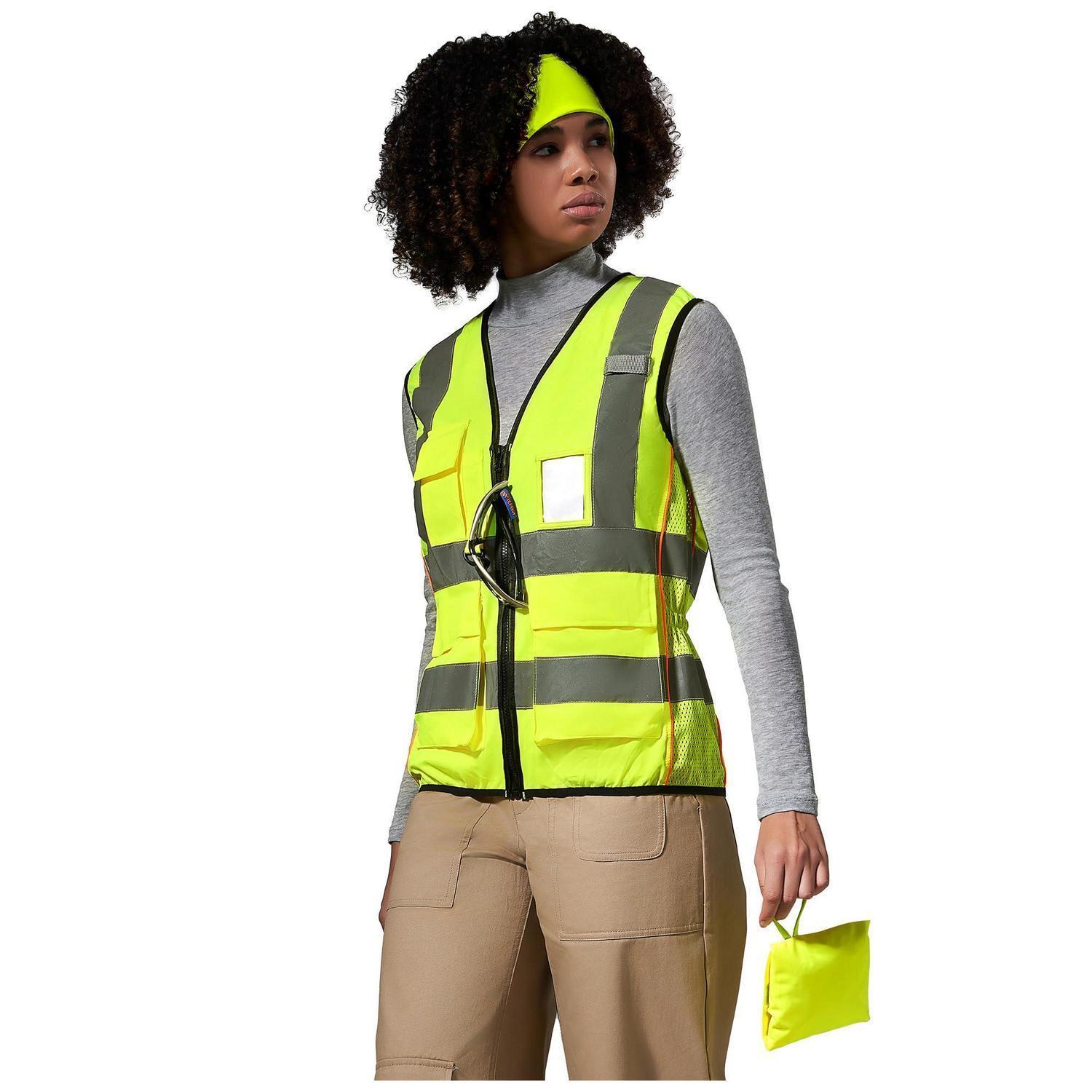 Arbeitsweste Damen Mit Reißverschluss Und Taschen, Gelb, 3xl