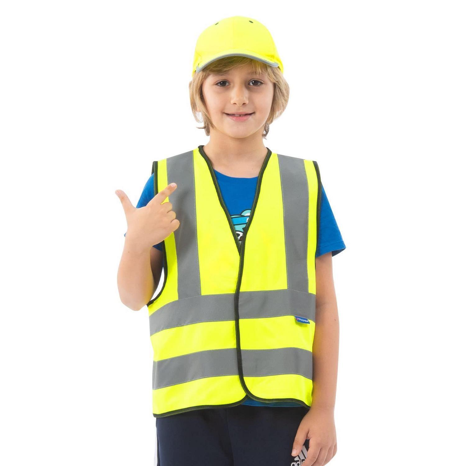 Kinder Sicherheitsweste Reflektierend Gelb 6-9 Jahre